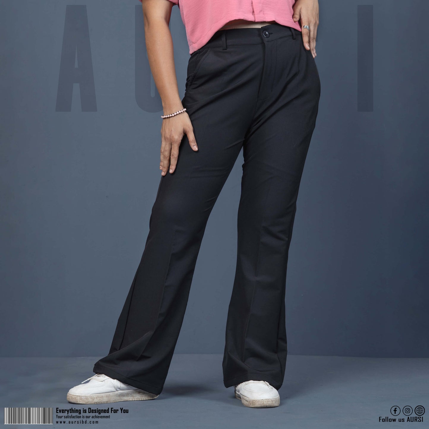 Ladies Bootcut Pants (Black)