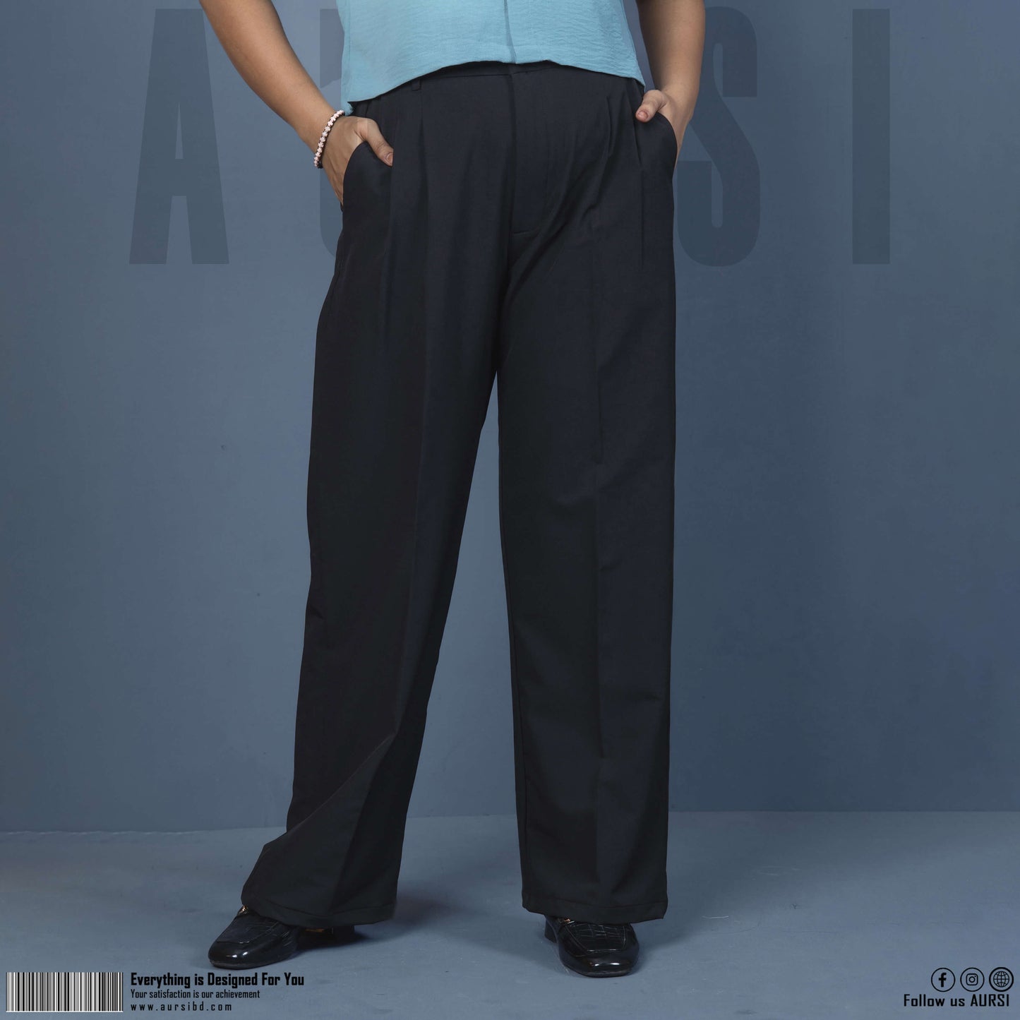 Ladies Wide Leg Pants 06 (Black)