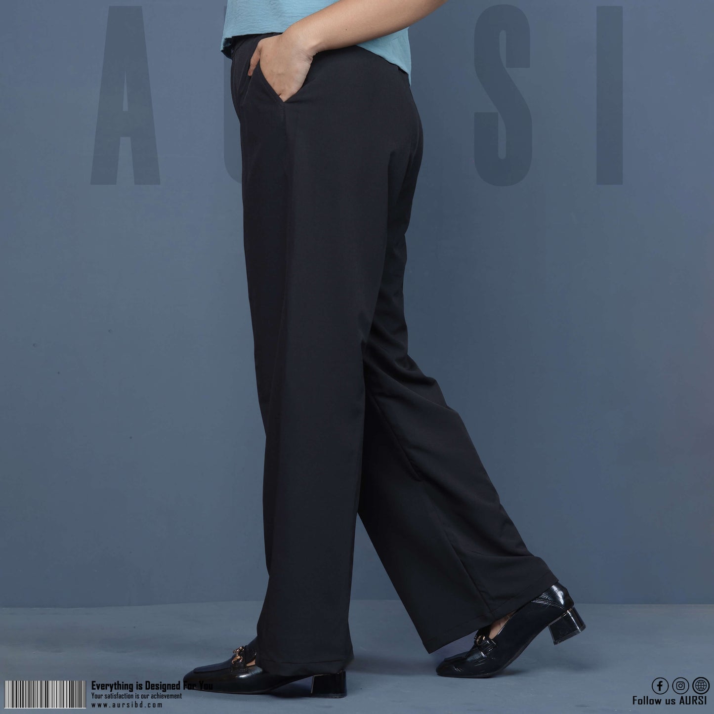 Ladies Wide Leg Pants 06 (Black)
