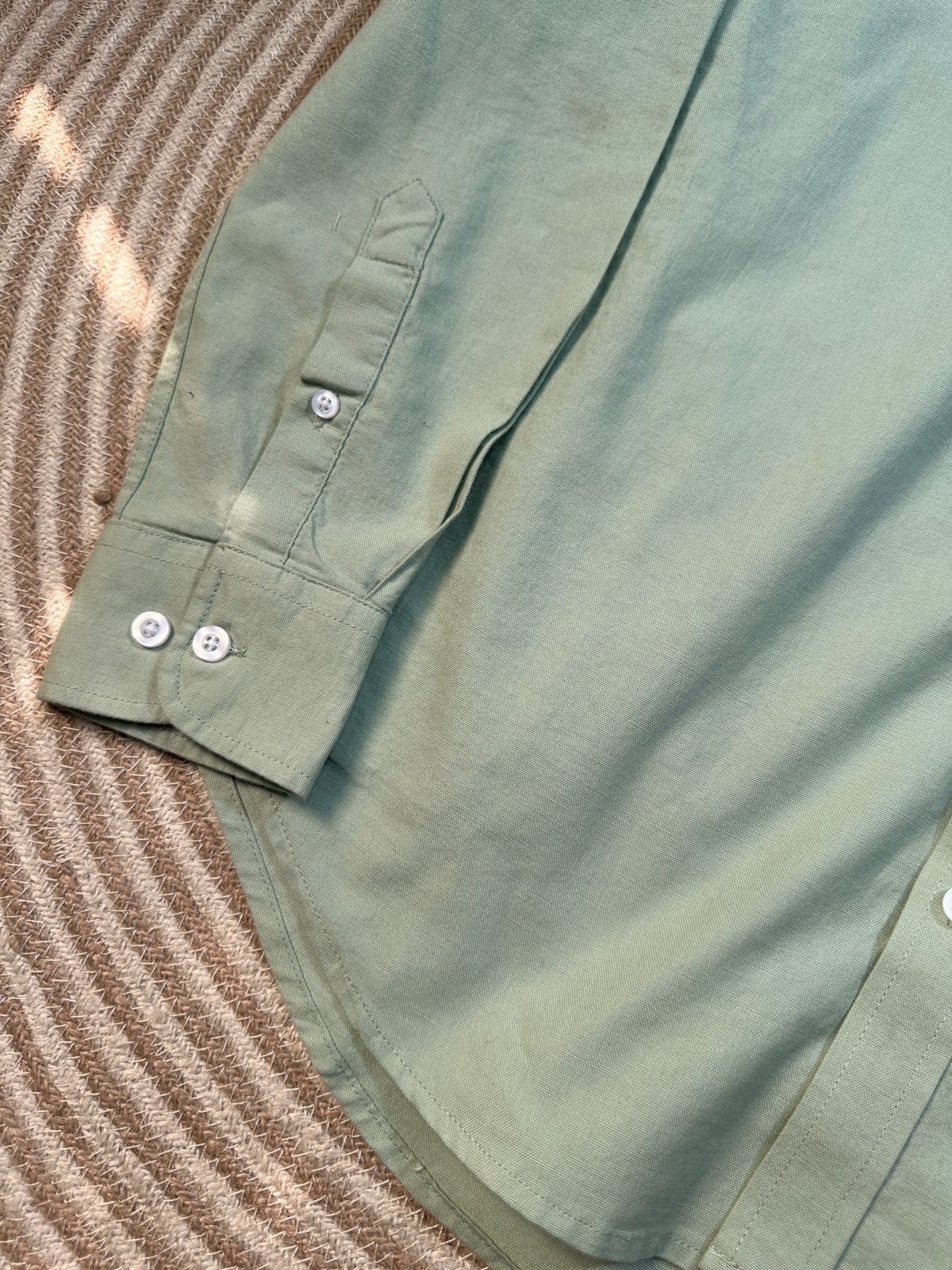Men's Oxford Long Sleeve Formal Shirt - 26-26 (Pastel Green)