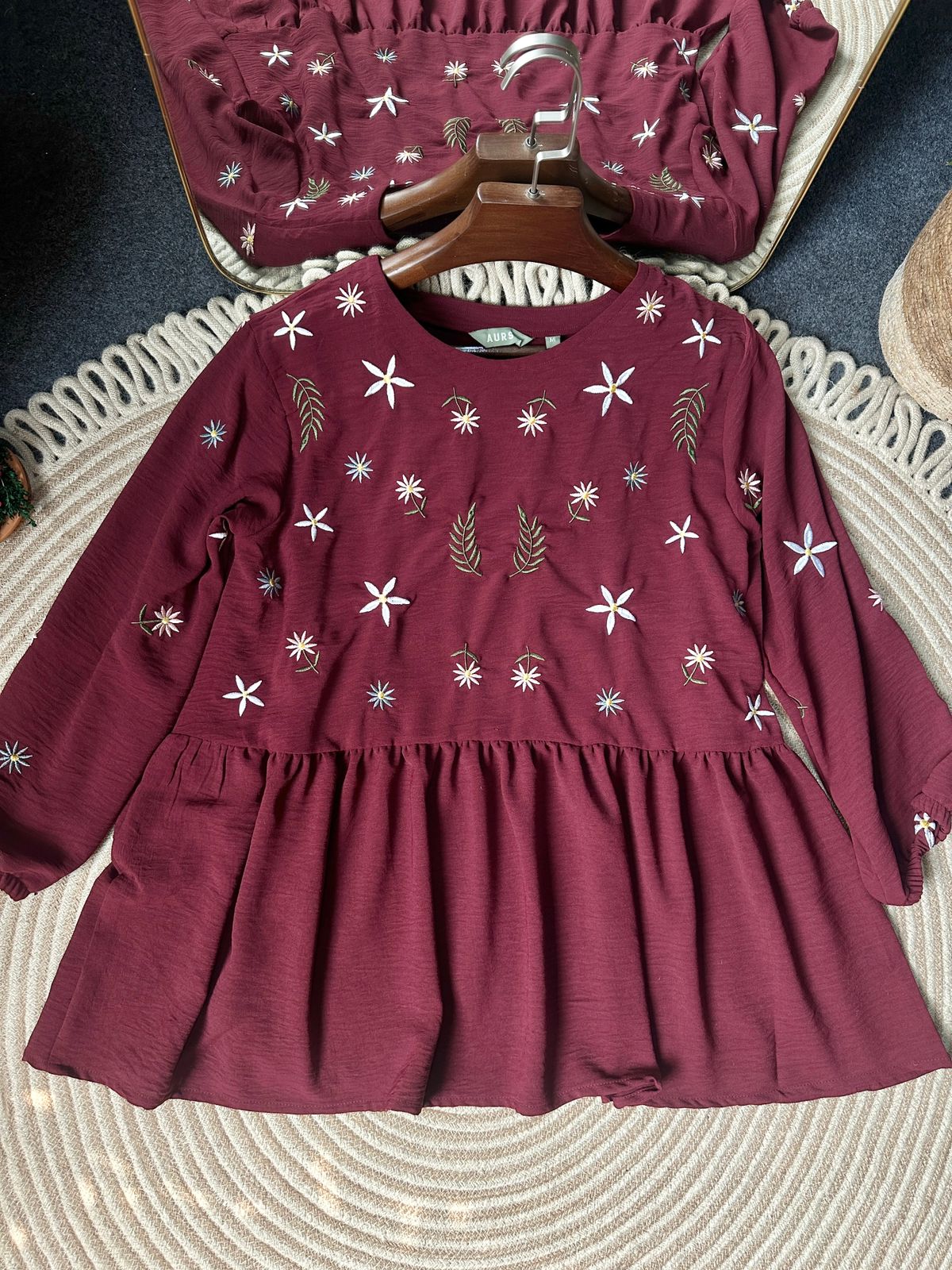 Modest Western Top 26-03 (Maroon)
