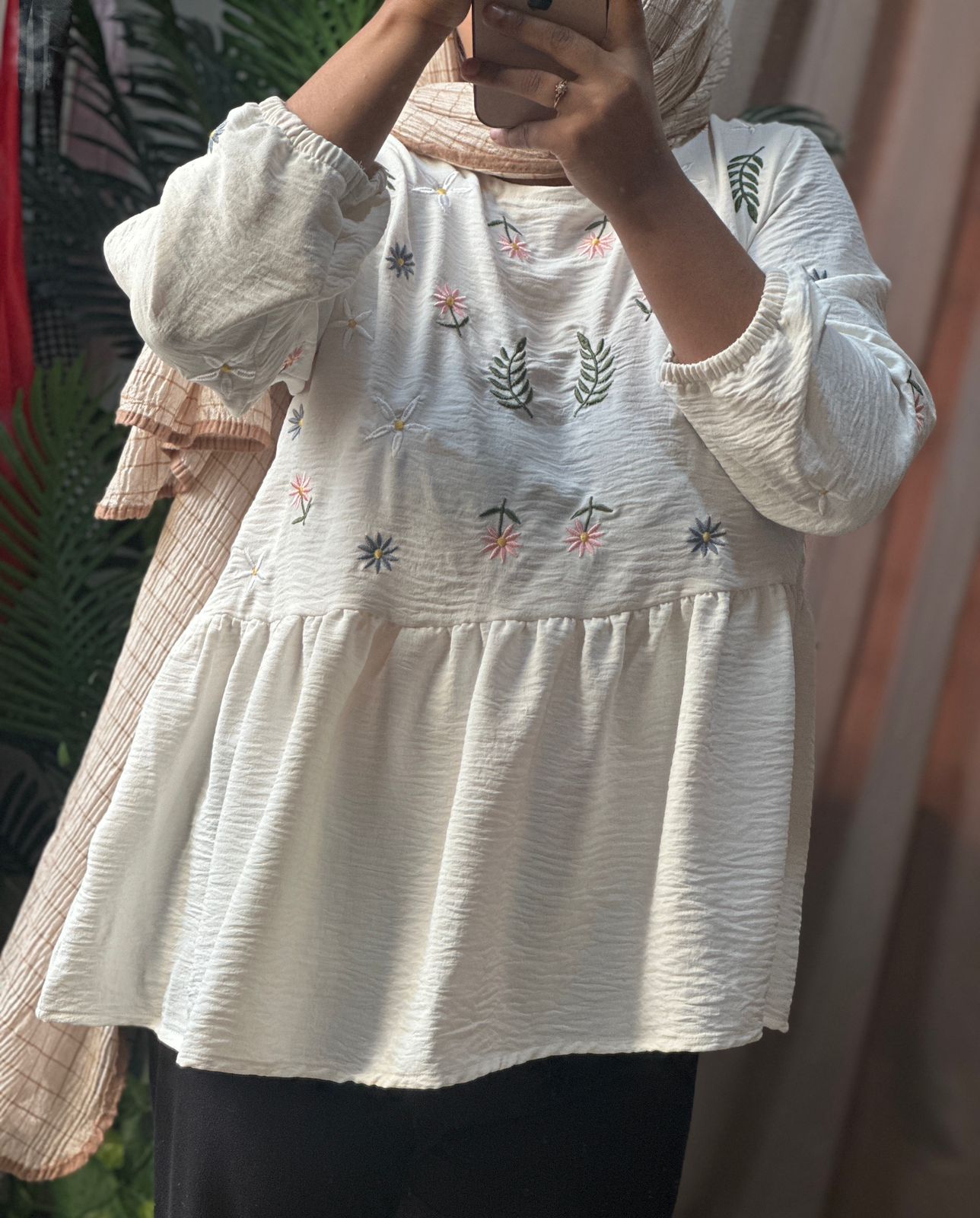 Modest Western Top 26-03 (Off White)