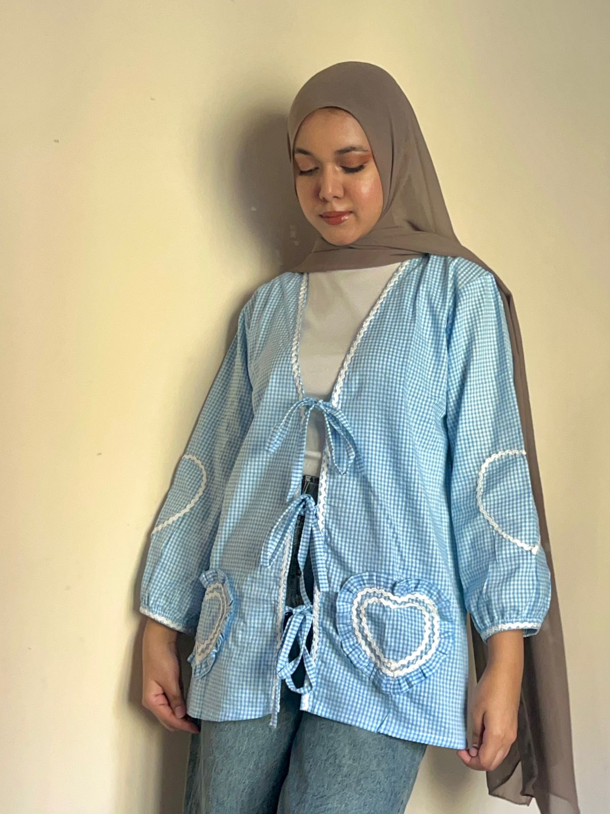 Korean Inspired Gingham Top by AURSI