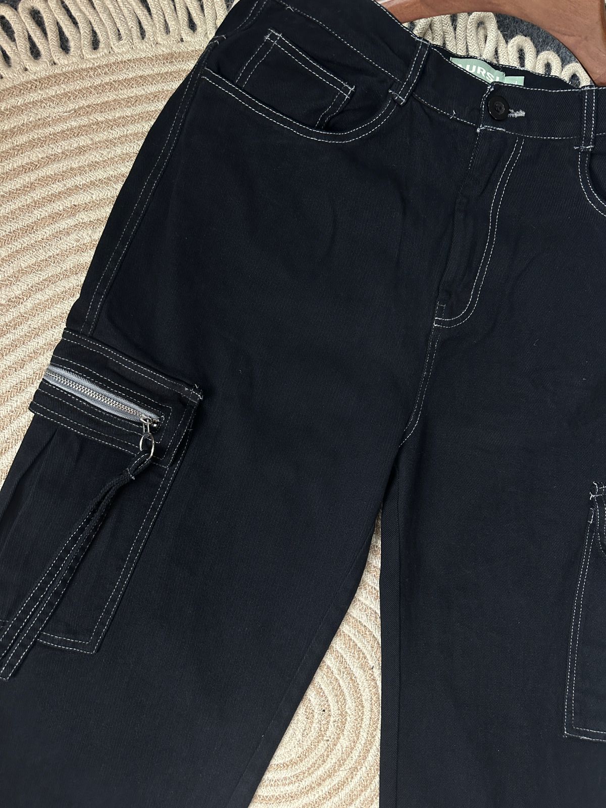 Contrast Thread Unisex Cargo Pants 26-005