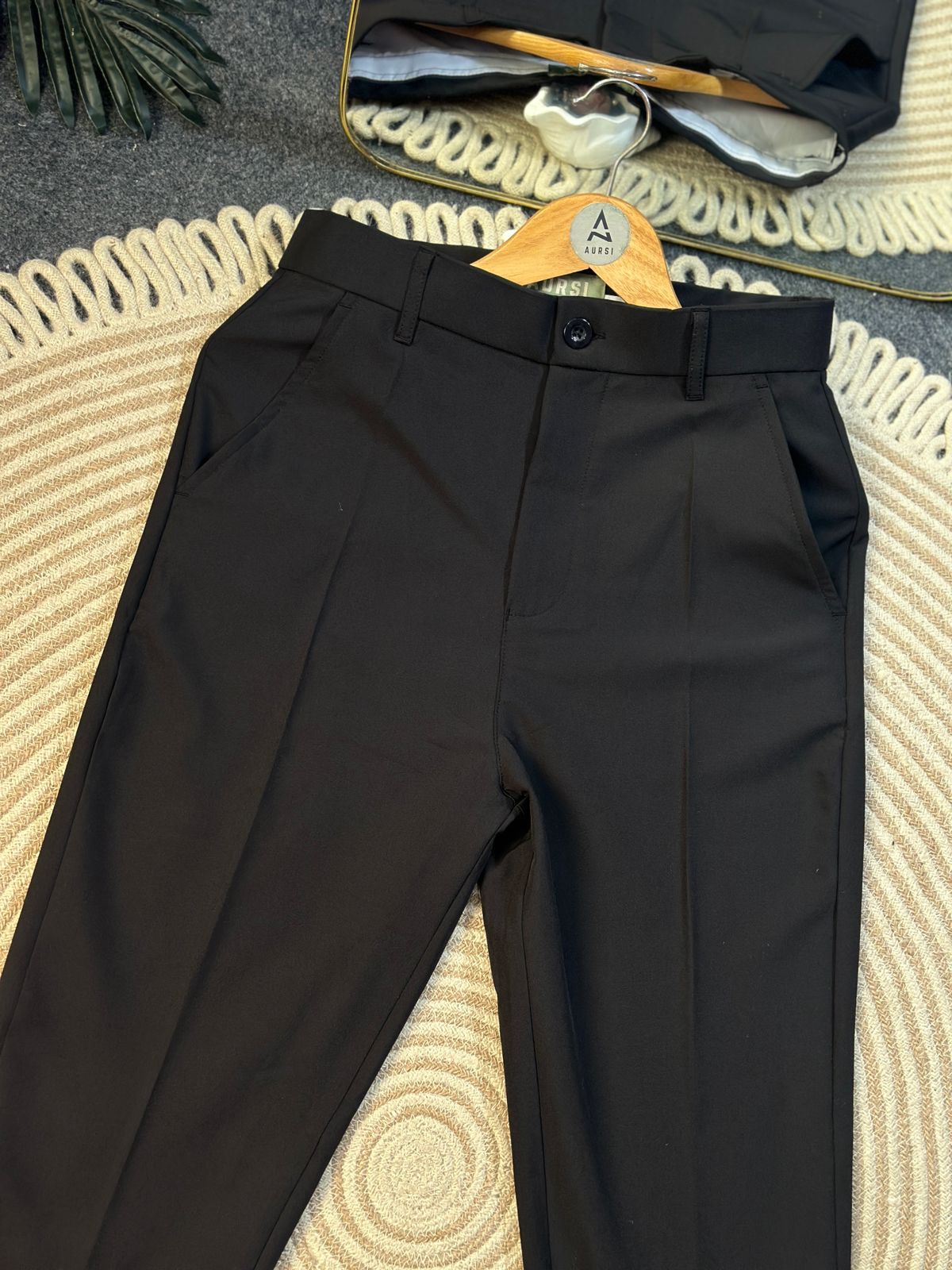 Men's Bootcut Pants (Black)