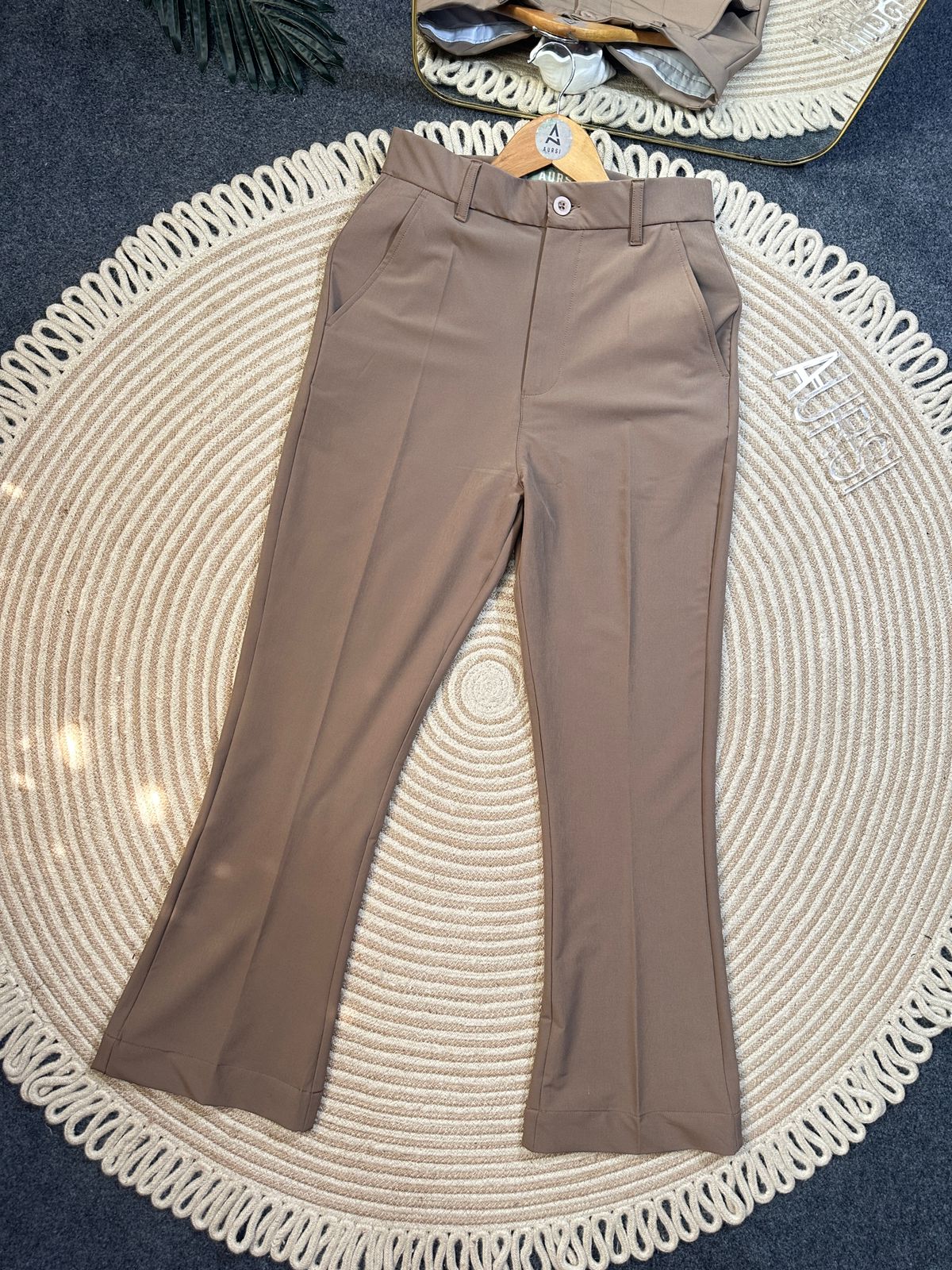 Men's Bootcut Pants (Beige)