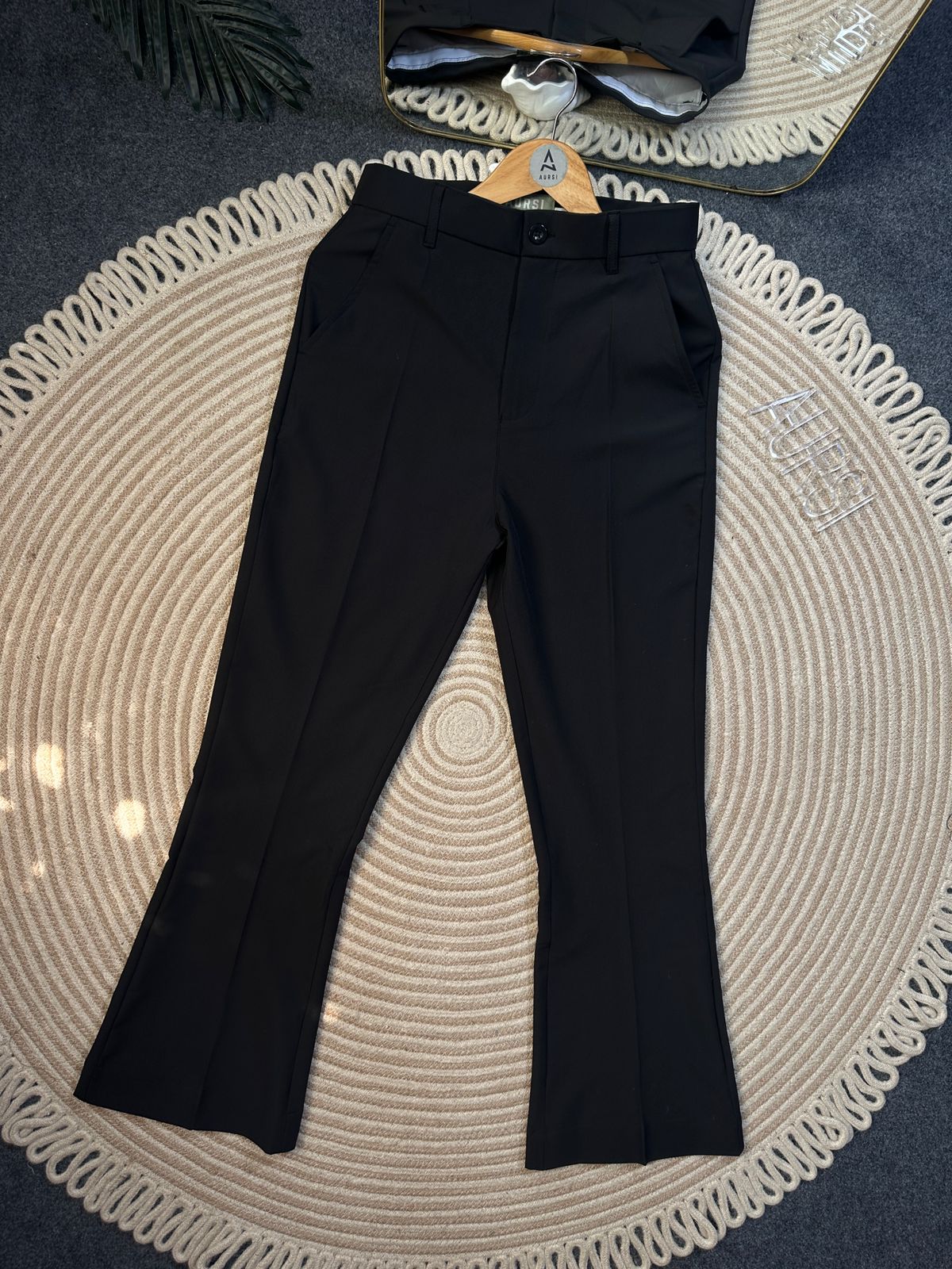 Men's Bootcut Pants (Black)