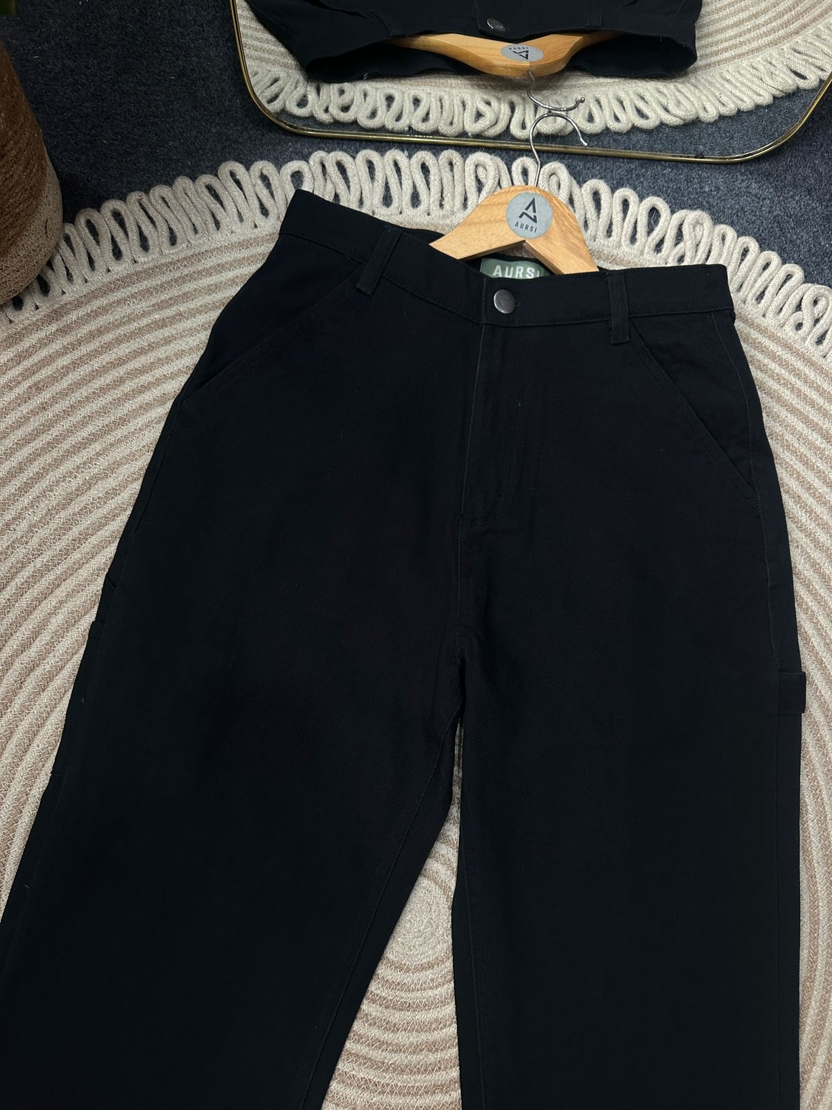 Unisex Carpenter Baggy Pant 04 (Black)