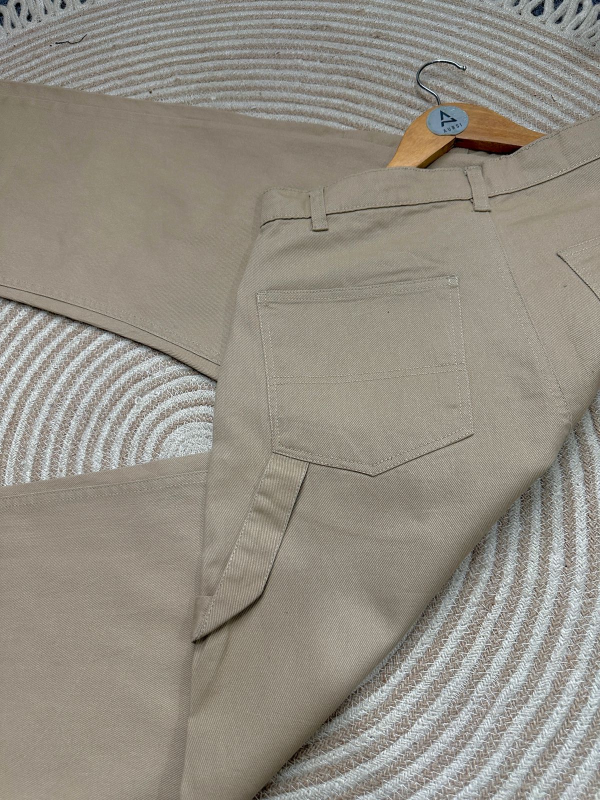 Unisex Carpenter Baggy Pant 04 (Beige)
