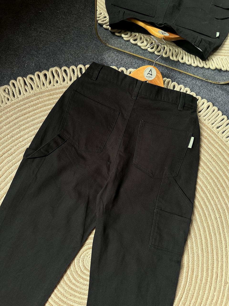 Unisex Carpenter Baggy Pant 04 (Black)