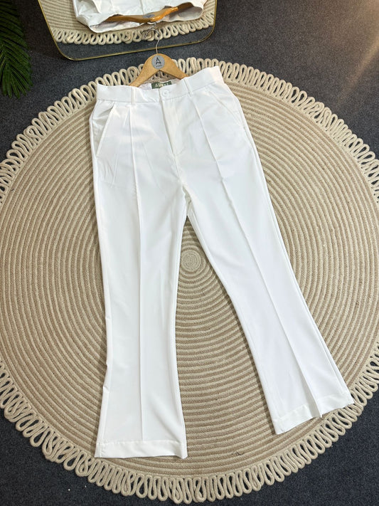 Men's Bootcut Pants (Off White)