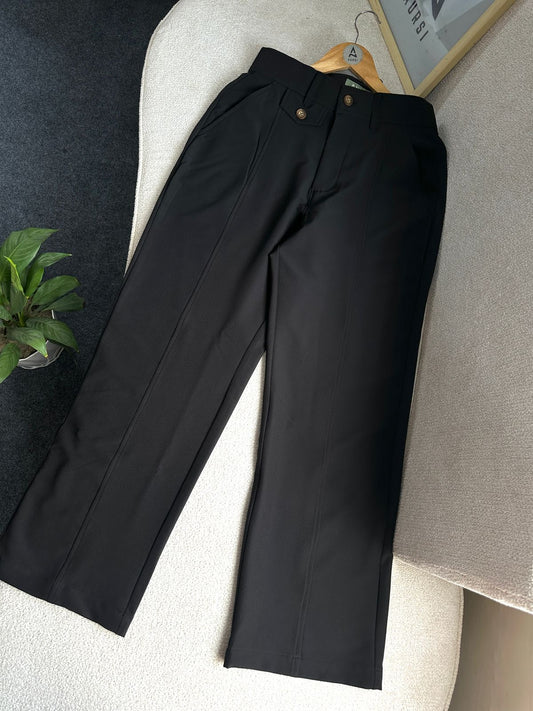 Unisex Baggy Wide Leg Pants 05 (Black)