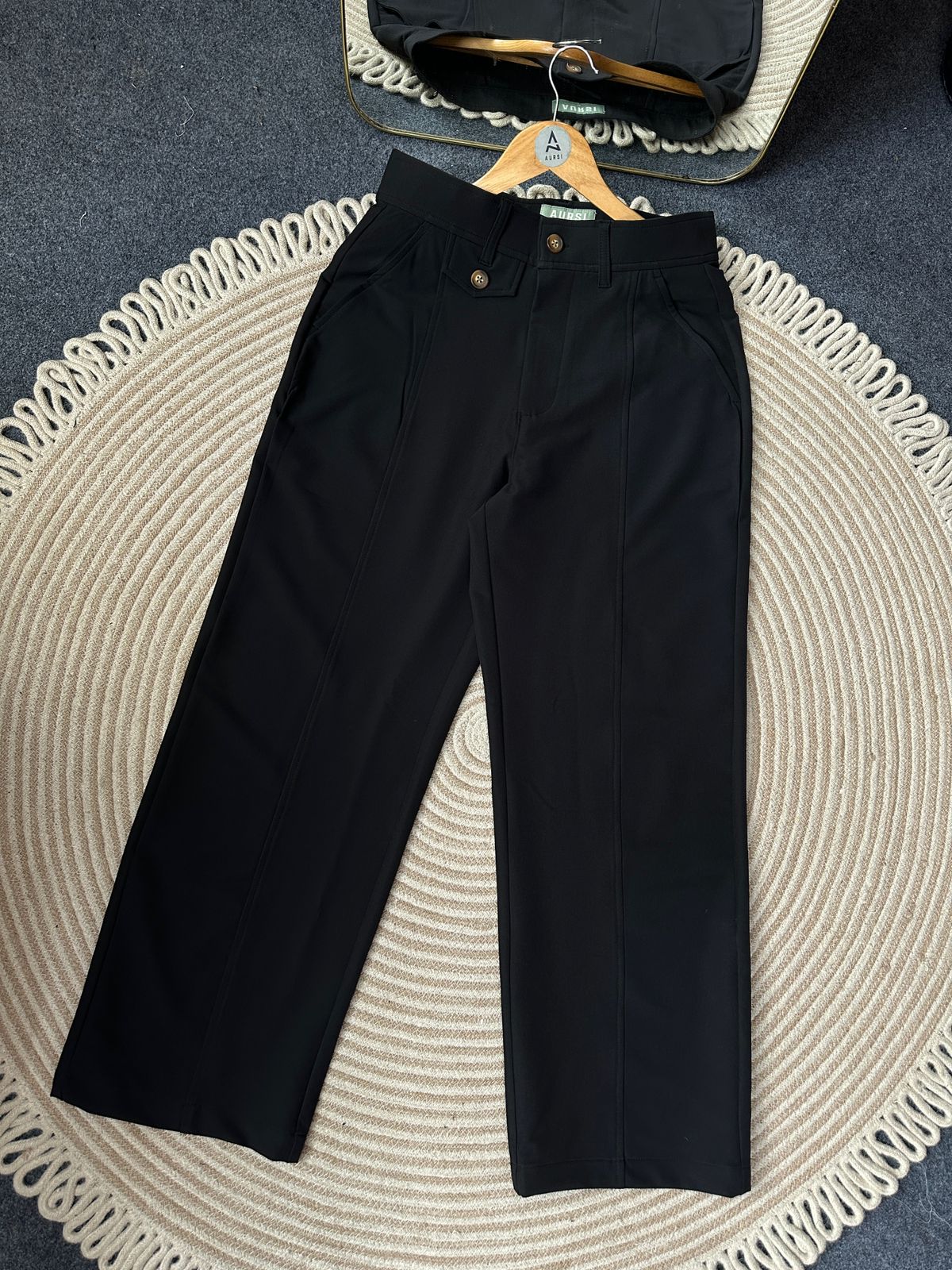 Unisex Baggy Wide Leg Pants 05 (Black)