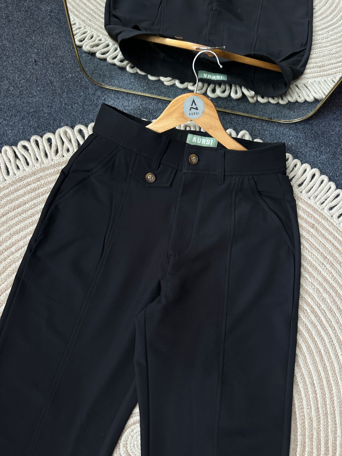 Unisex Baggy Wide Leg Pants 05 (Black)