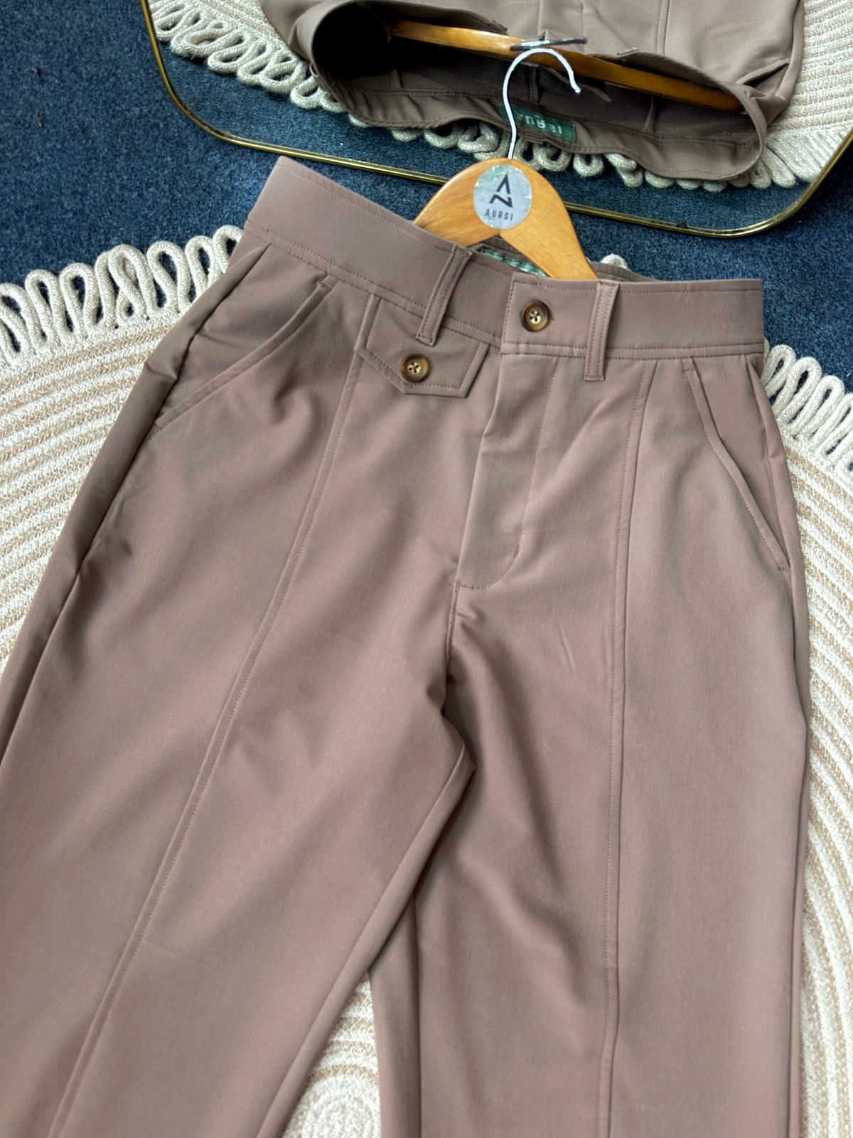 Unisex Baggy Wide Leg Pants 05 (Beige)