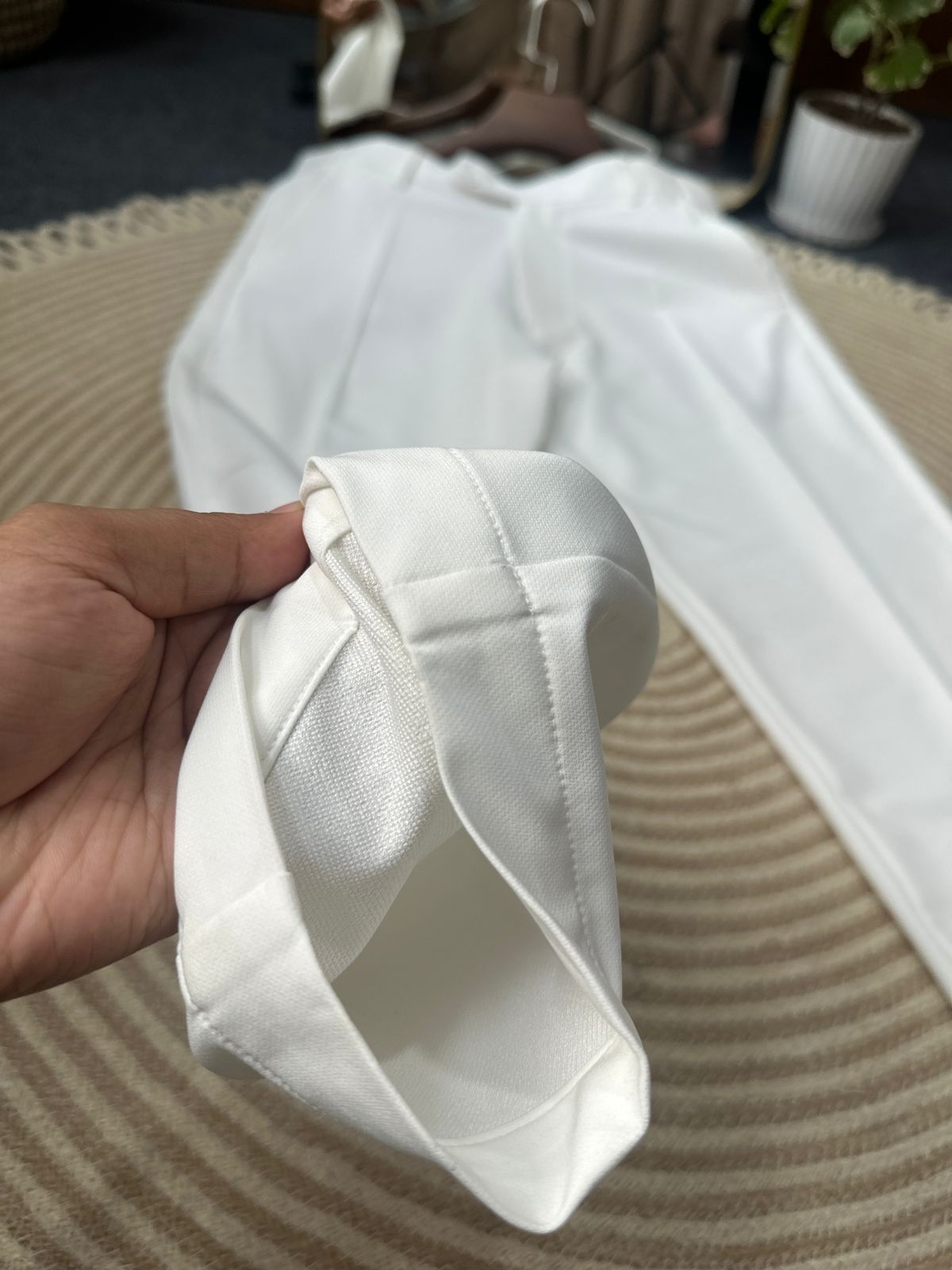 Men's Adjustable Formal Pant (Off White)
