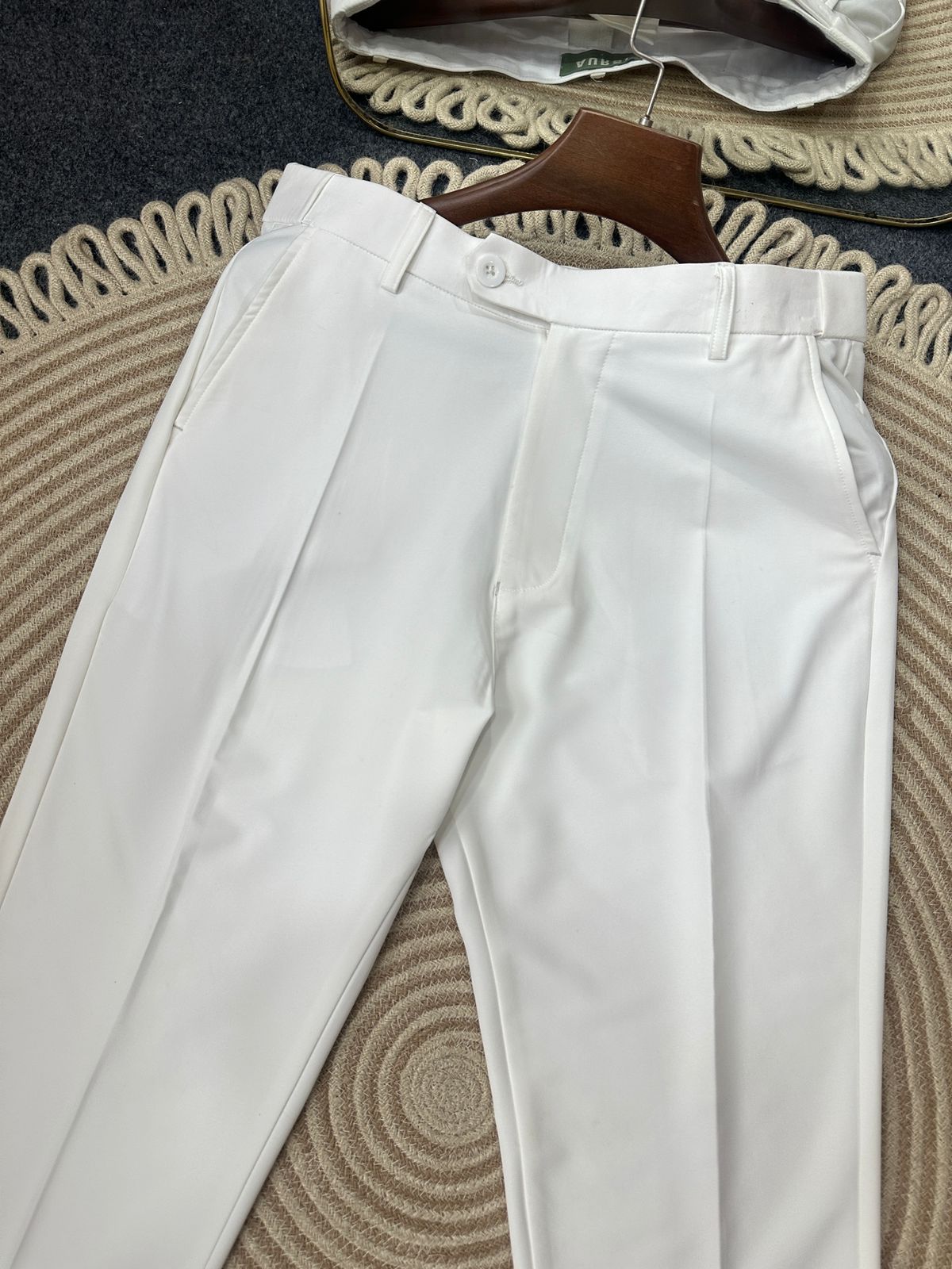 Men's Adjustable Formal Pant (Off White)
