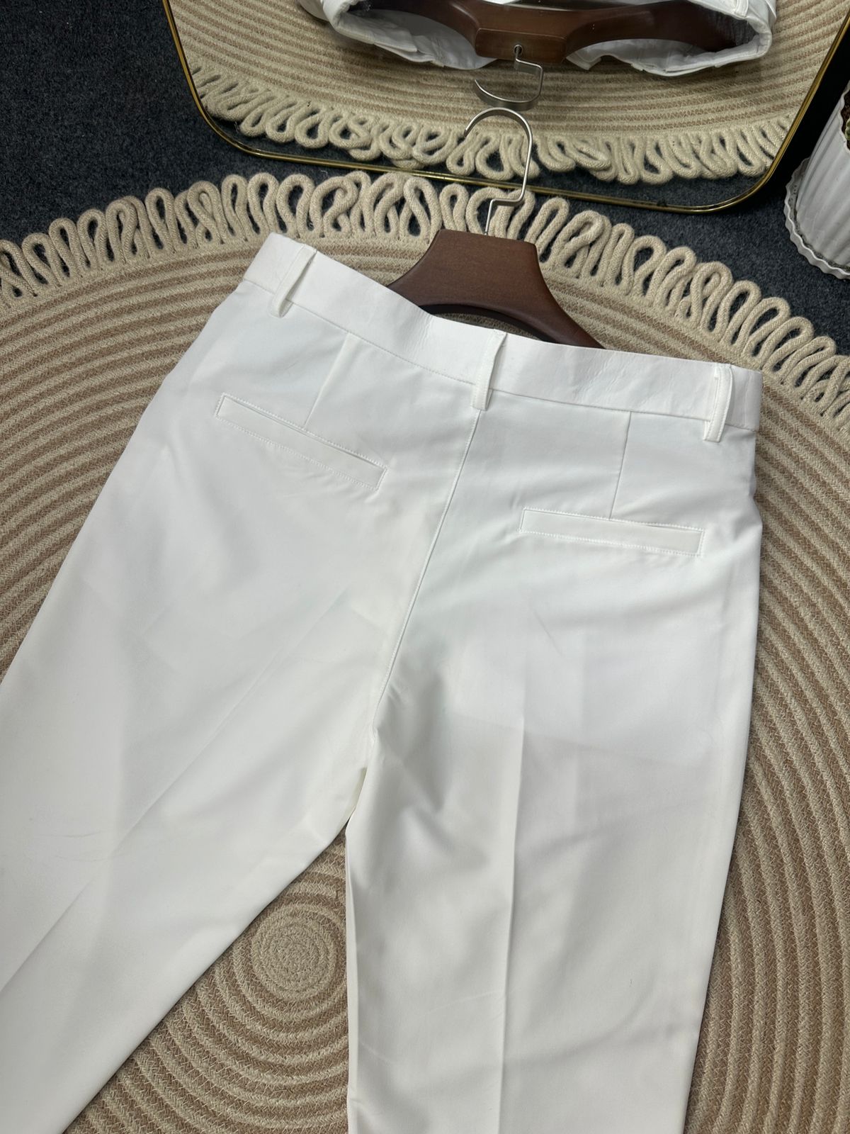 Men's Adjustable Formal Pant (Off White)