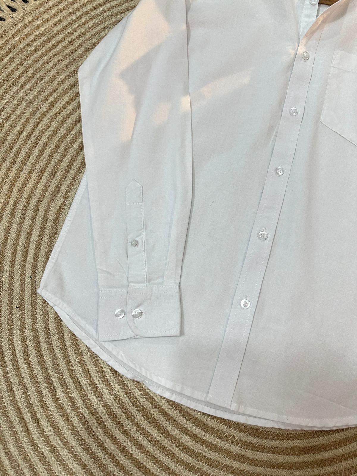 Men's Oxford Long Sleeve Formal Shirt - 26-34 (White)