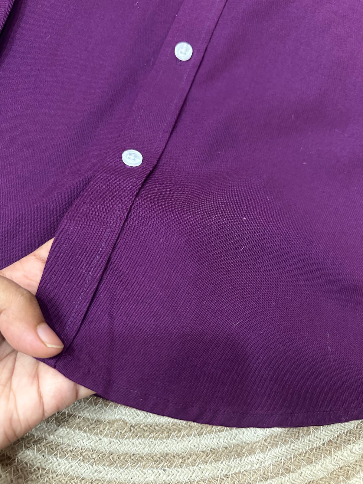 Men's Oxford Long Sleeve Formal Shirt - 26-35 (Magenta)