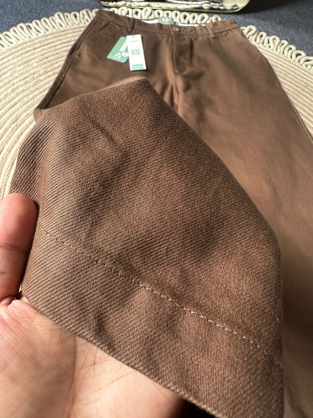 Unisex Twill Baggy Pants 03 (Coffee)