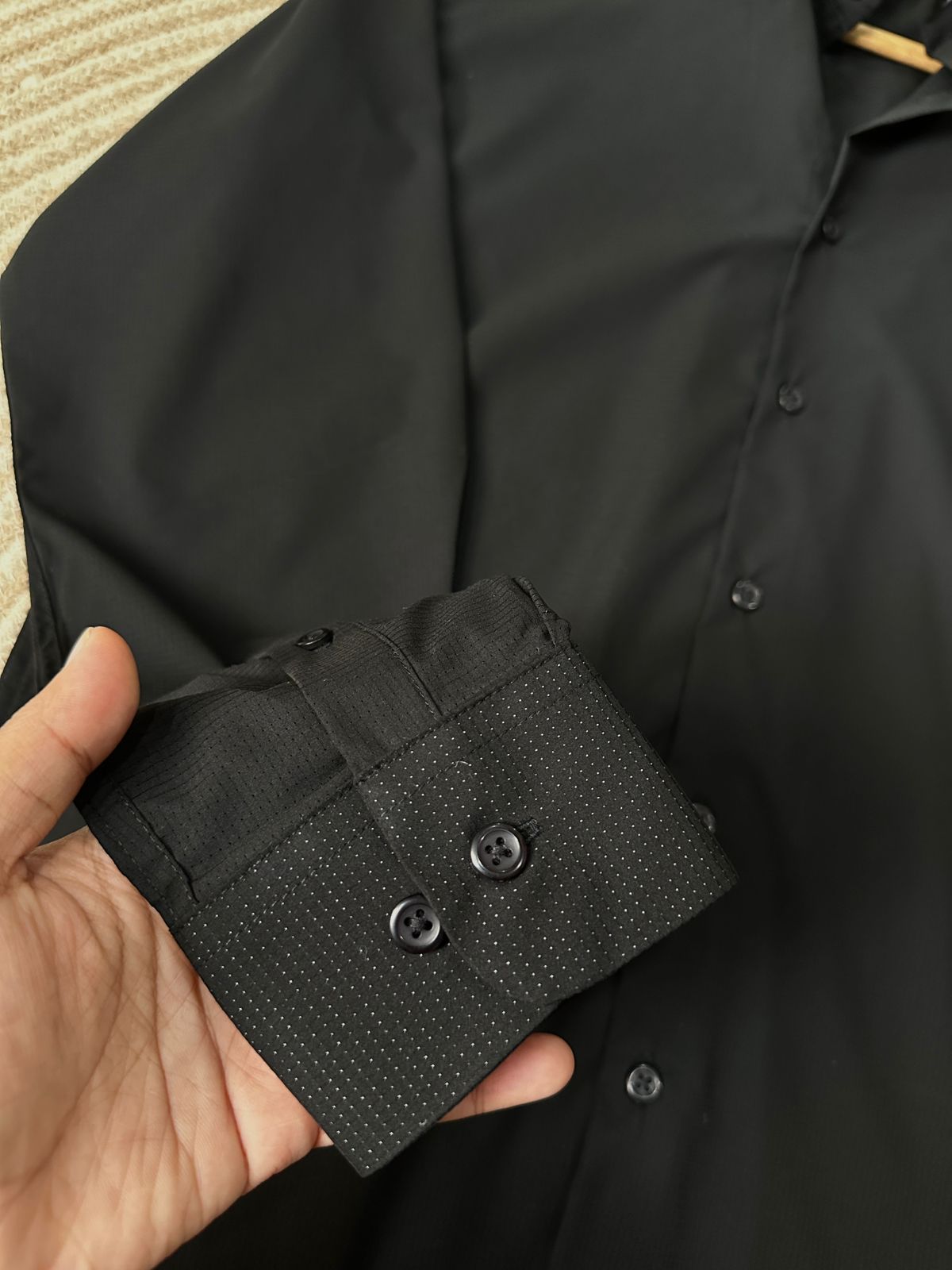 Men's Solid Formal Shirt (Black) - 26-49