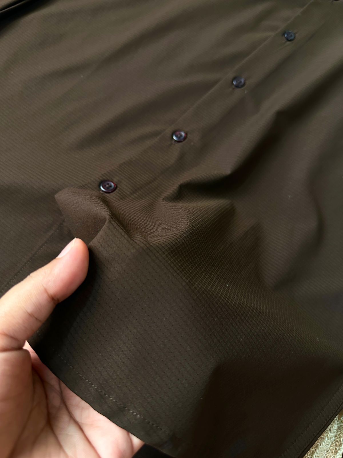 Men's Solid Formal Shirt (Chocolate) - 26-51