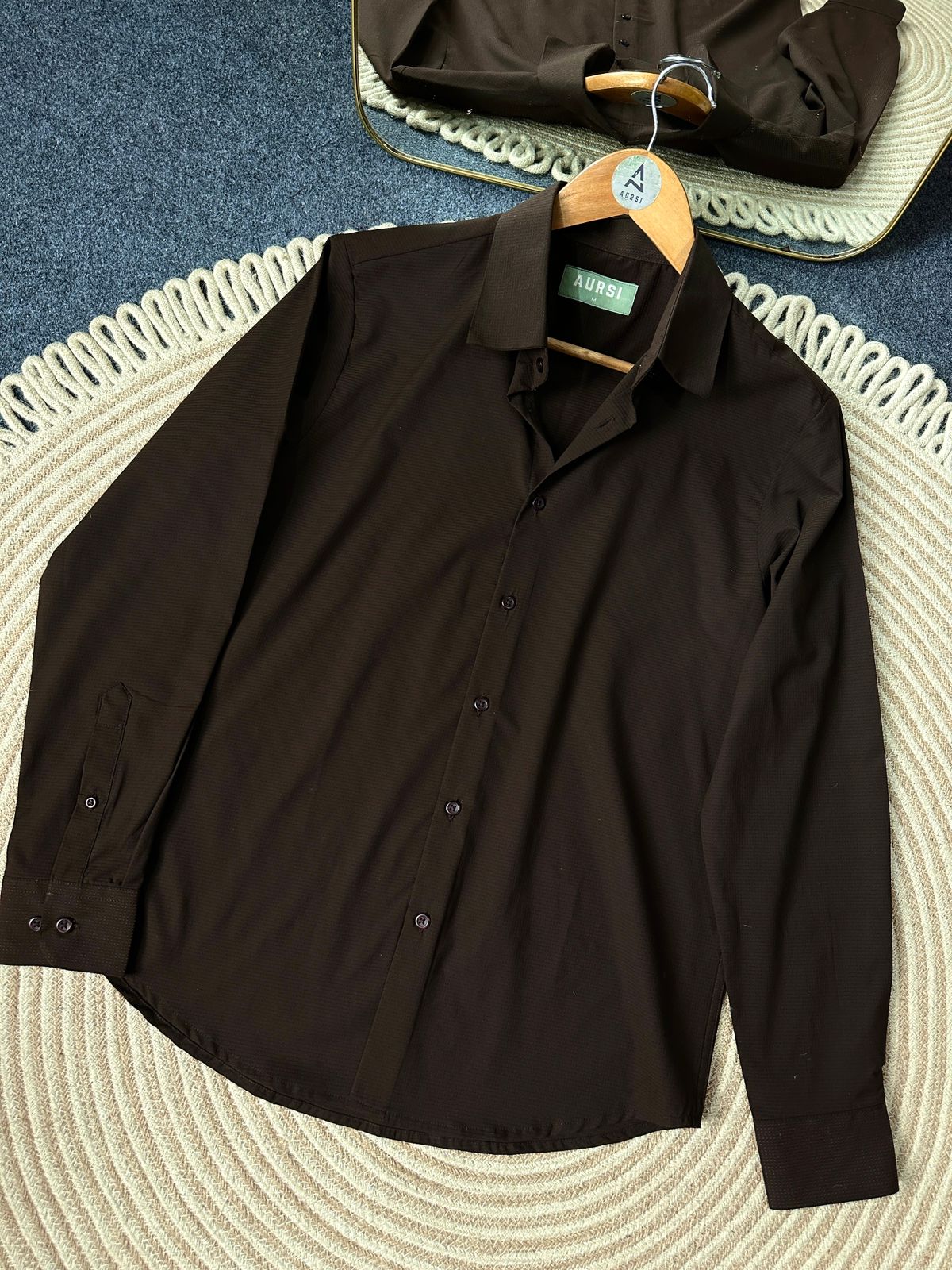 Men's Solid Formal Shirt (Chocolate) - 26-51
