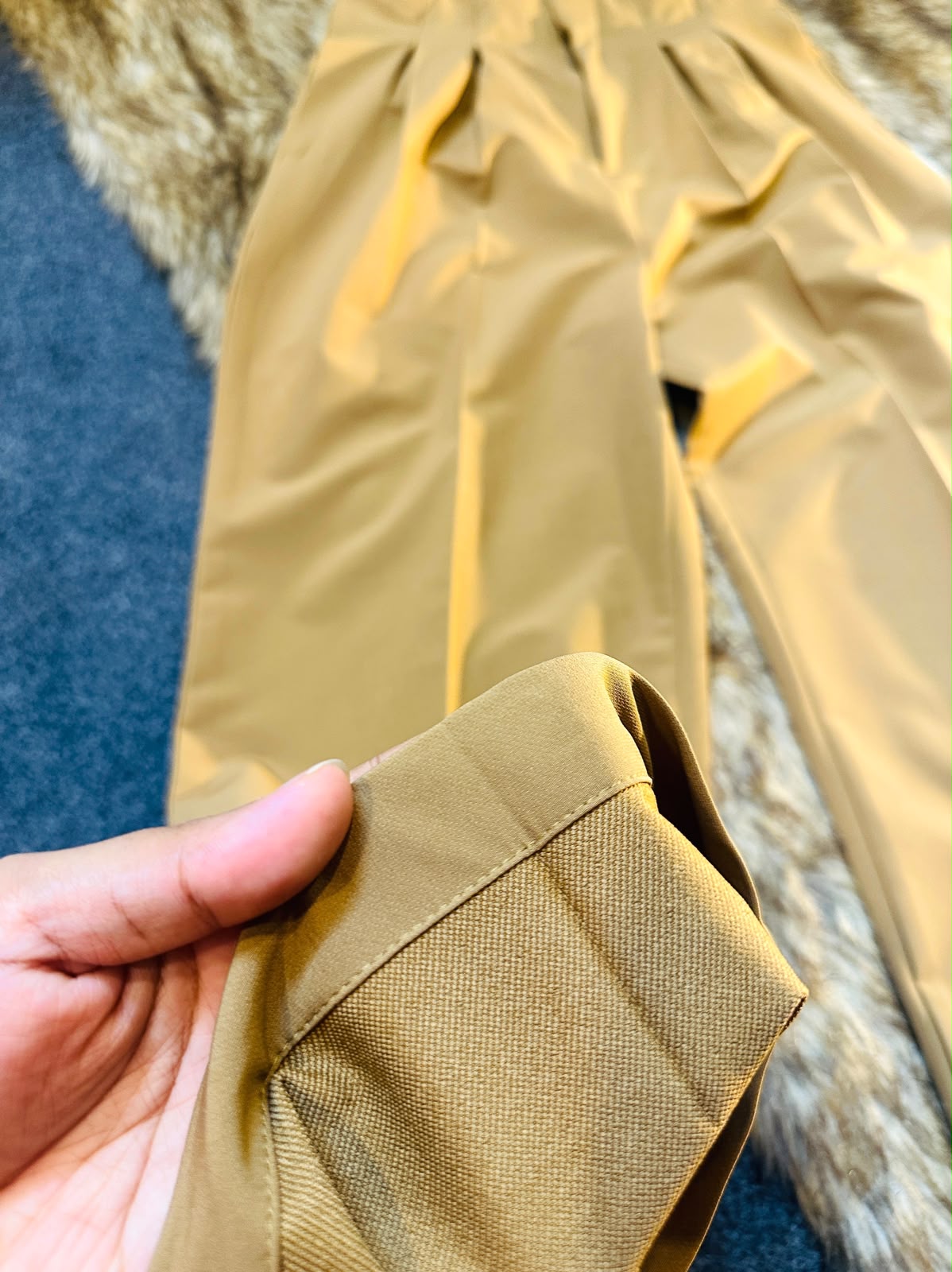 Ladies Loose Fit Wide Leg Pants - 07 (Golden)