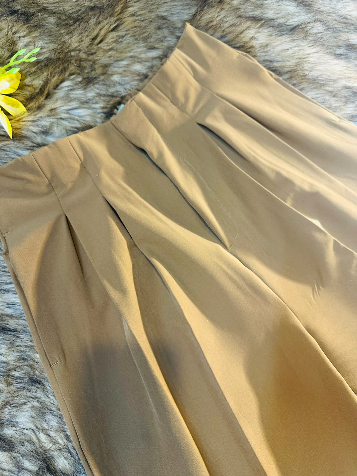 Ladies Loose Fit Wide Leg Pants - 07 (Golden)