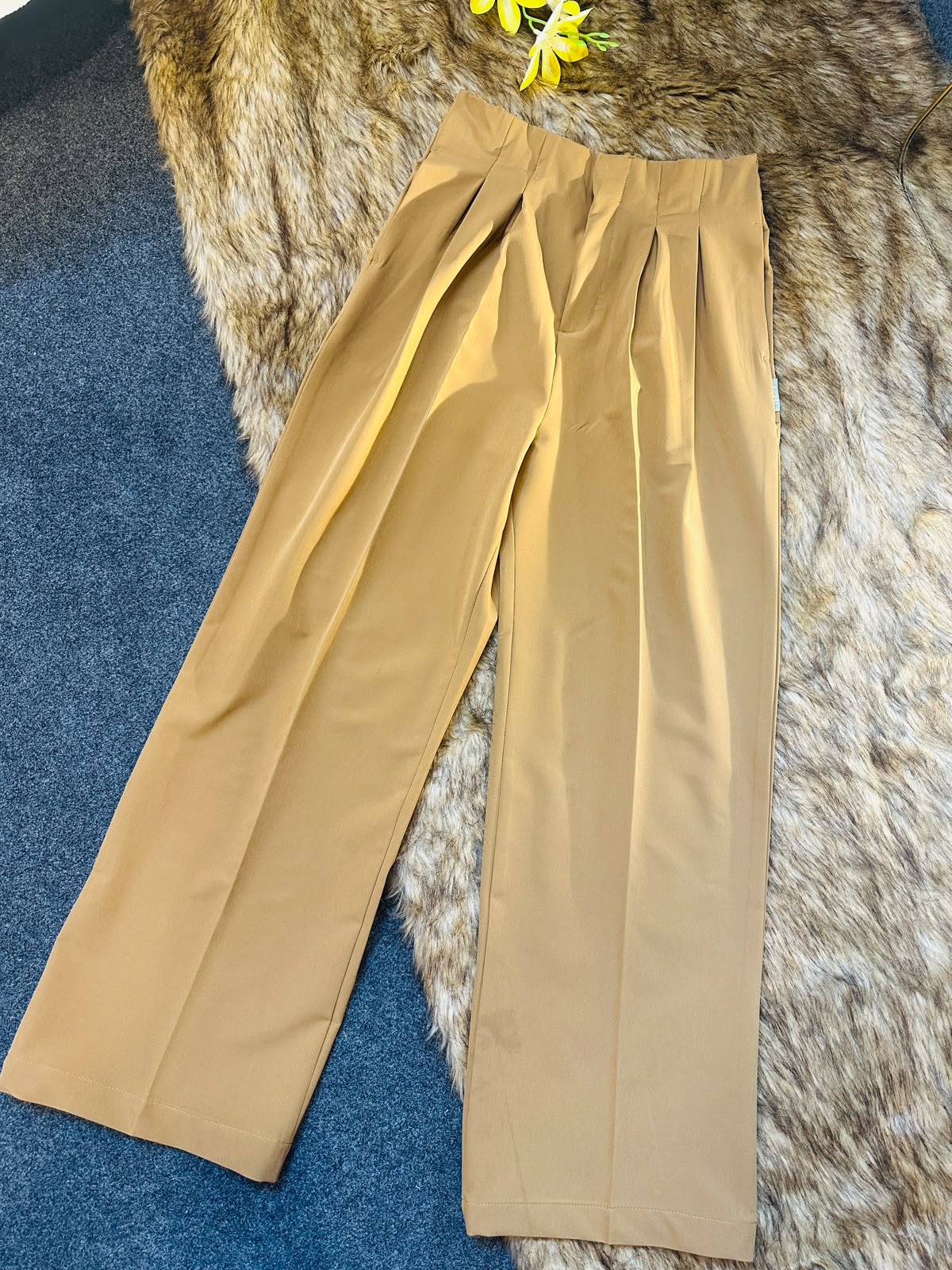 Ladies Loose Fit Wide Leg Pants - 07 (Golden)