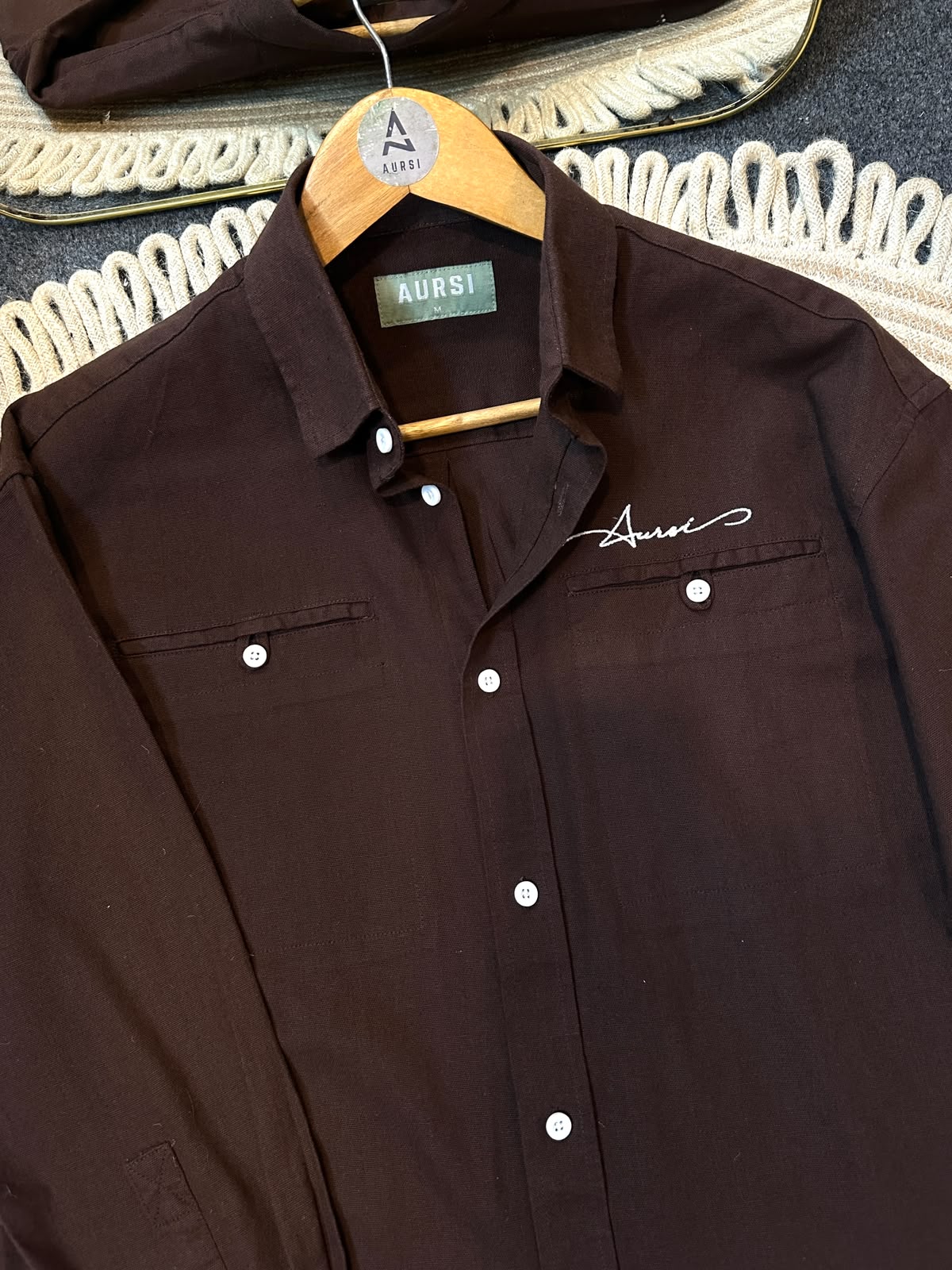 Boxy Linen Shirt (Coffee) - 26-59