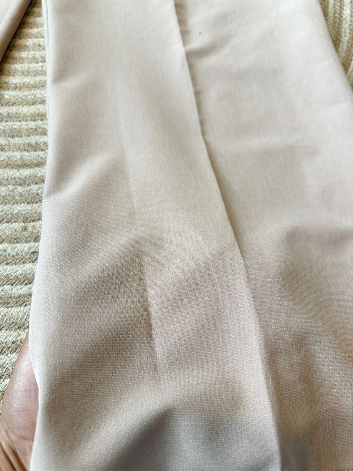 Ladies Straight Loose Fit Wide Leg Pants - 08 (Cream)