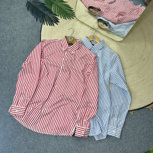Men's Full Sleeve Striped Shirt by AURSI