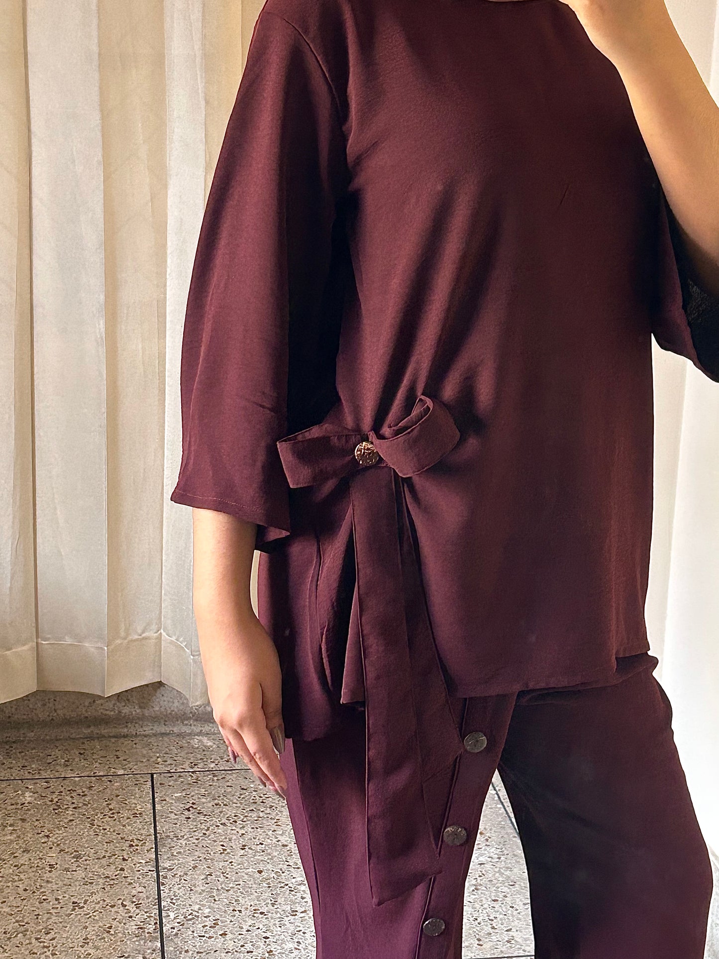 Modest Co-Ord 26-05 (Burgundy)