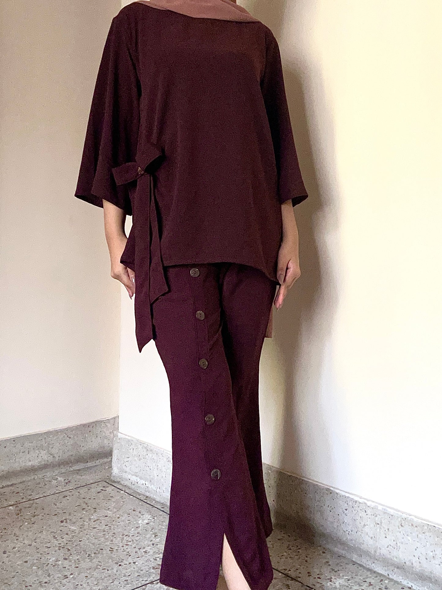 Modest Co-Ord 26-05 (Burgundy)