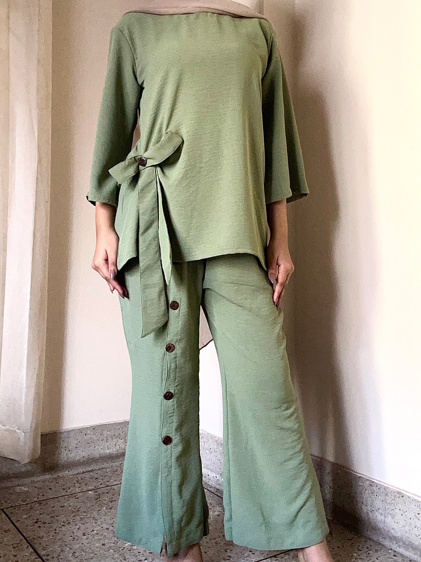 Modest Co-Ord 26-05 (Pastel Green)