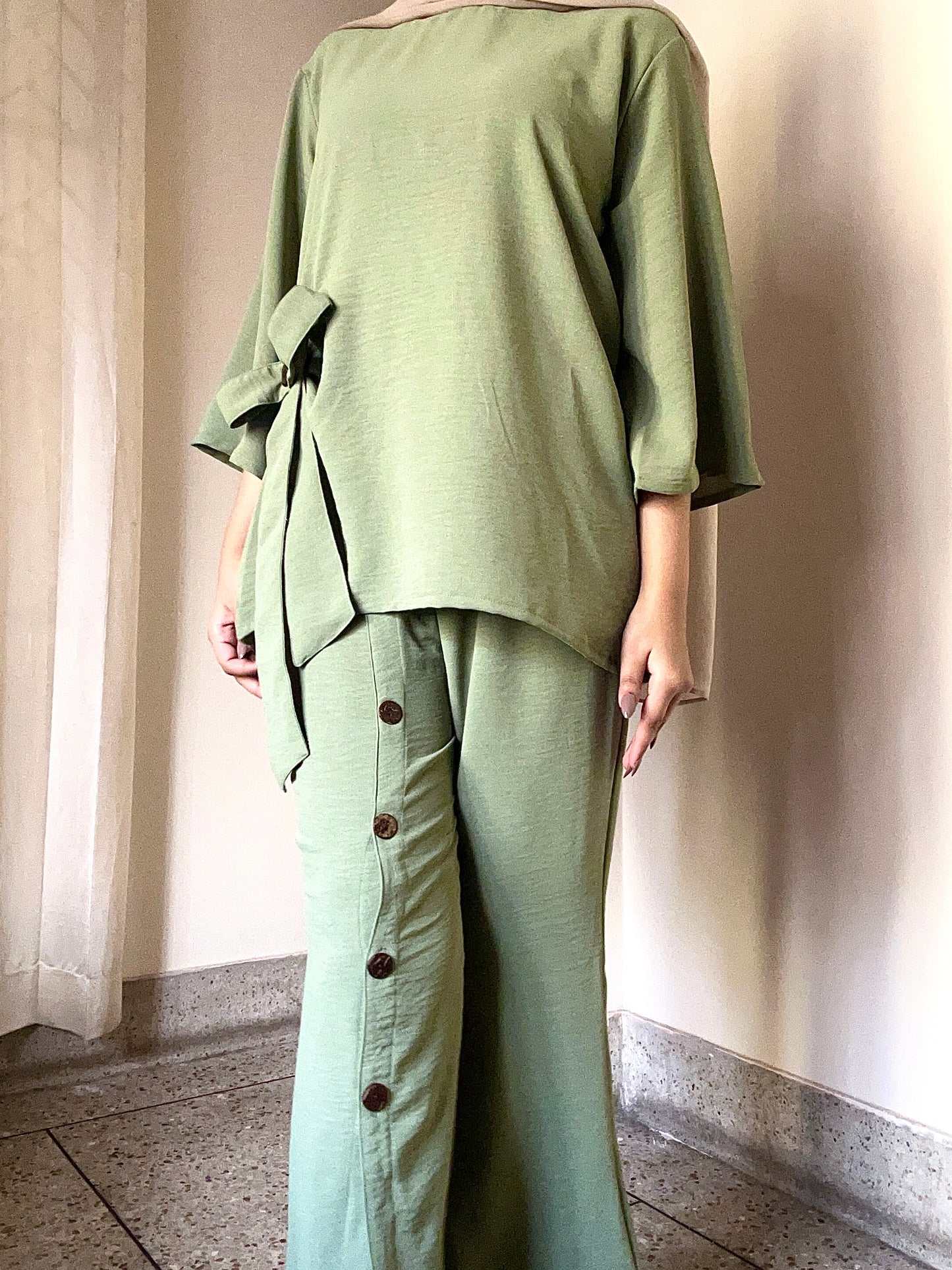 Modest Co-Ord 26-05 (Pastel Green)