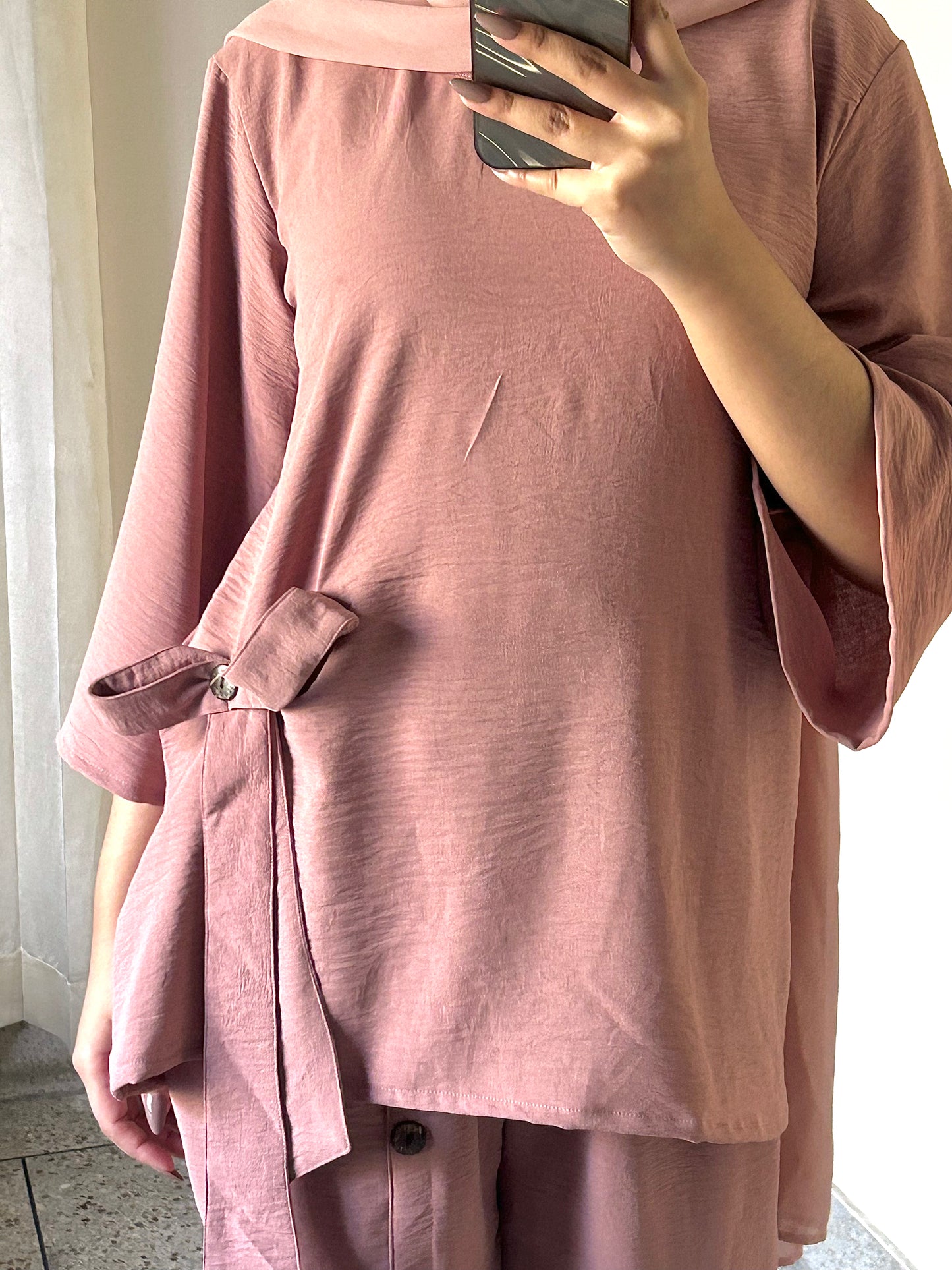 Modest Co-Ord 26-05 (Peach Pink)