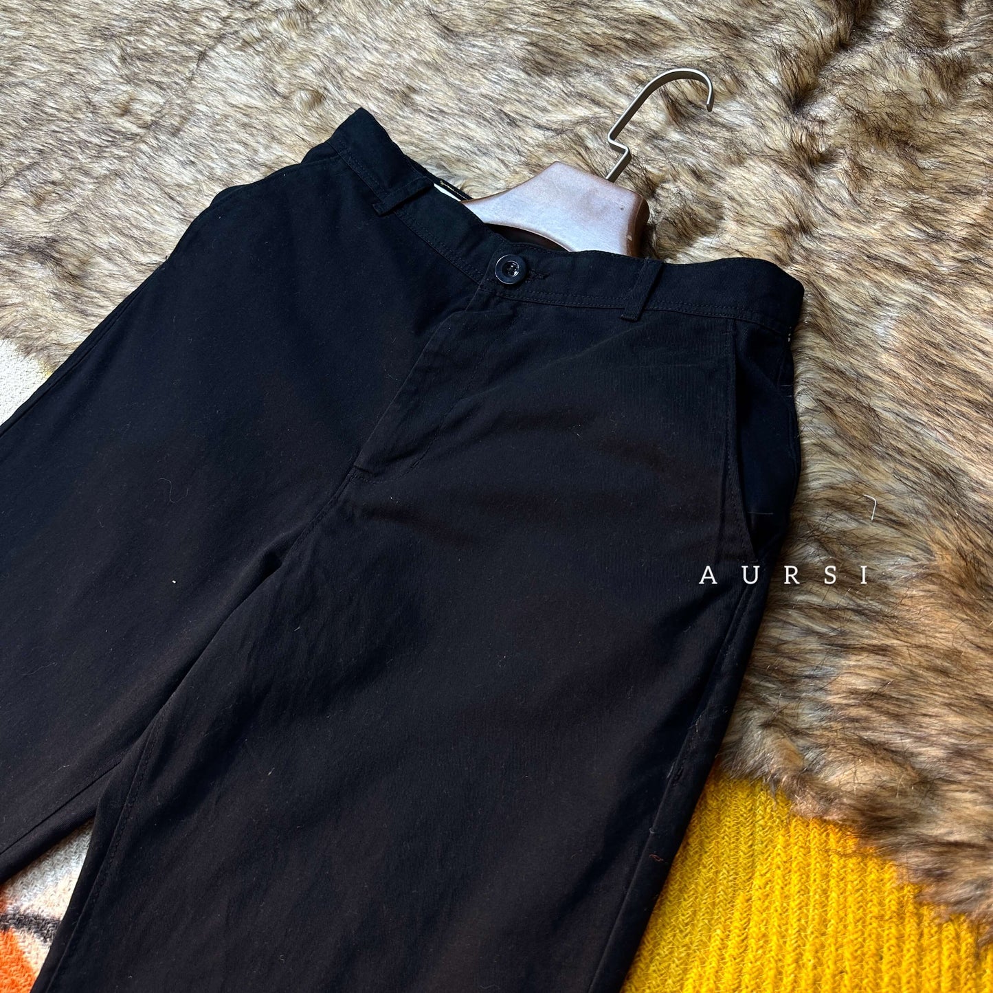 Unisex Twill Baggy Pants 03 (Black)