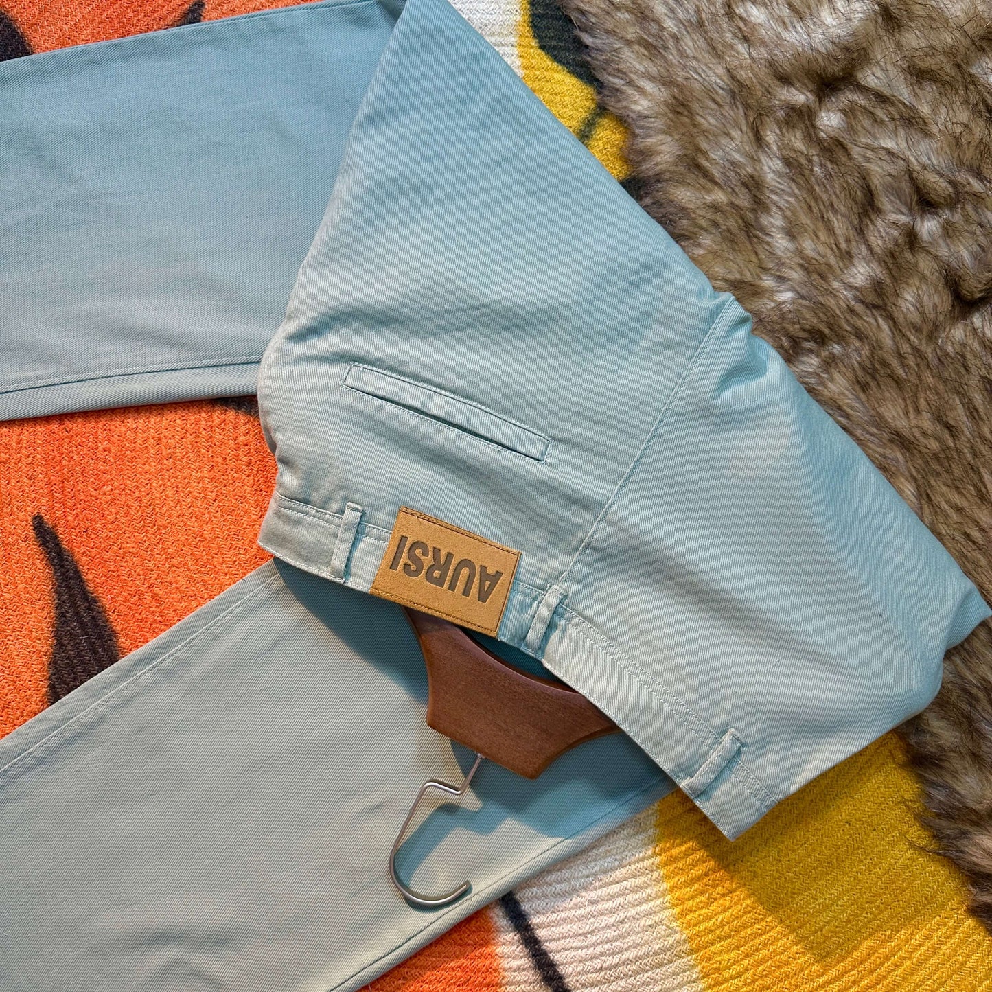 Unisex Twill Baggy Pants 03 (Sage Green)