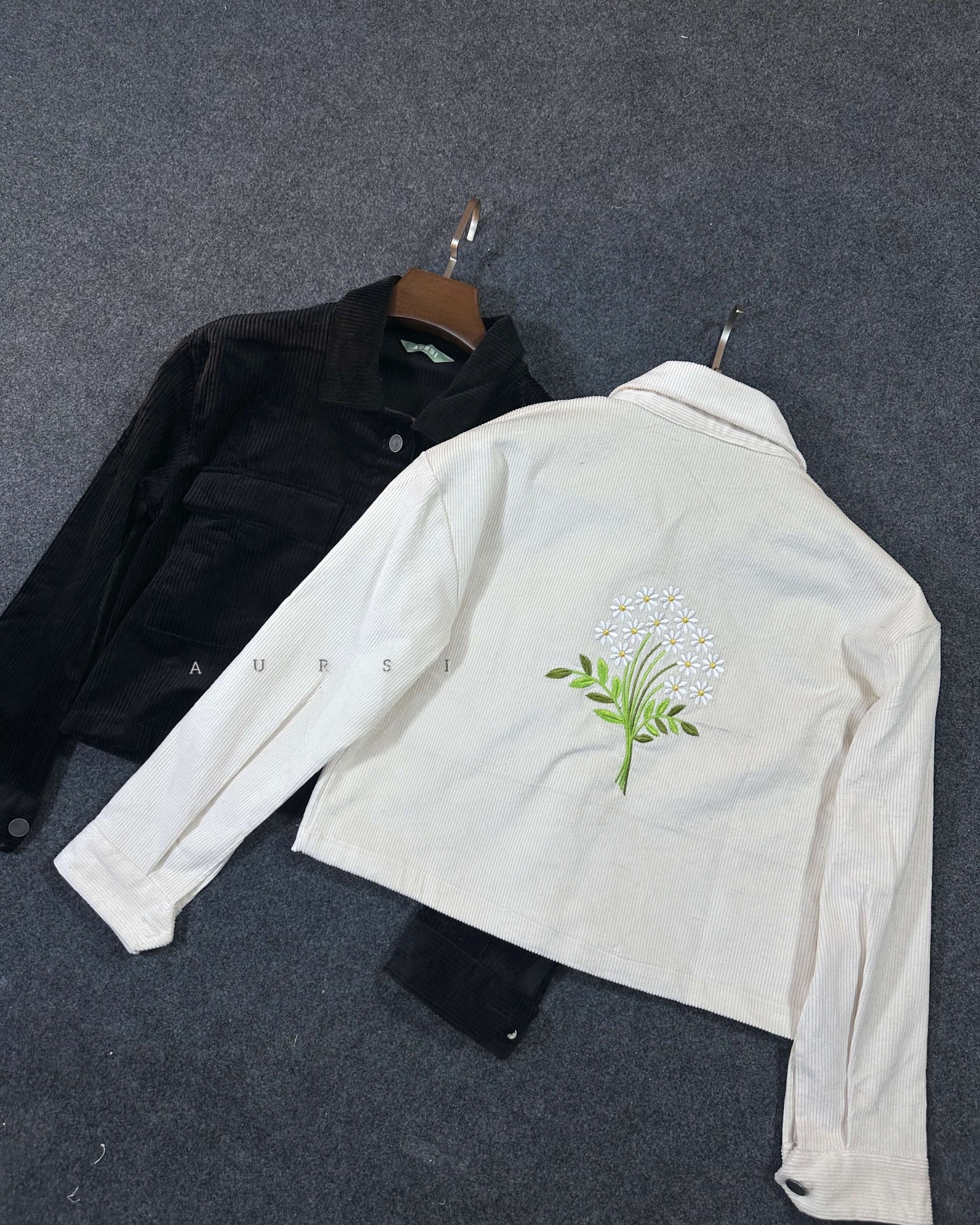 Embroidered Ladies Crop Jacket (M) by AURSI