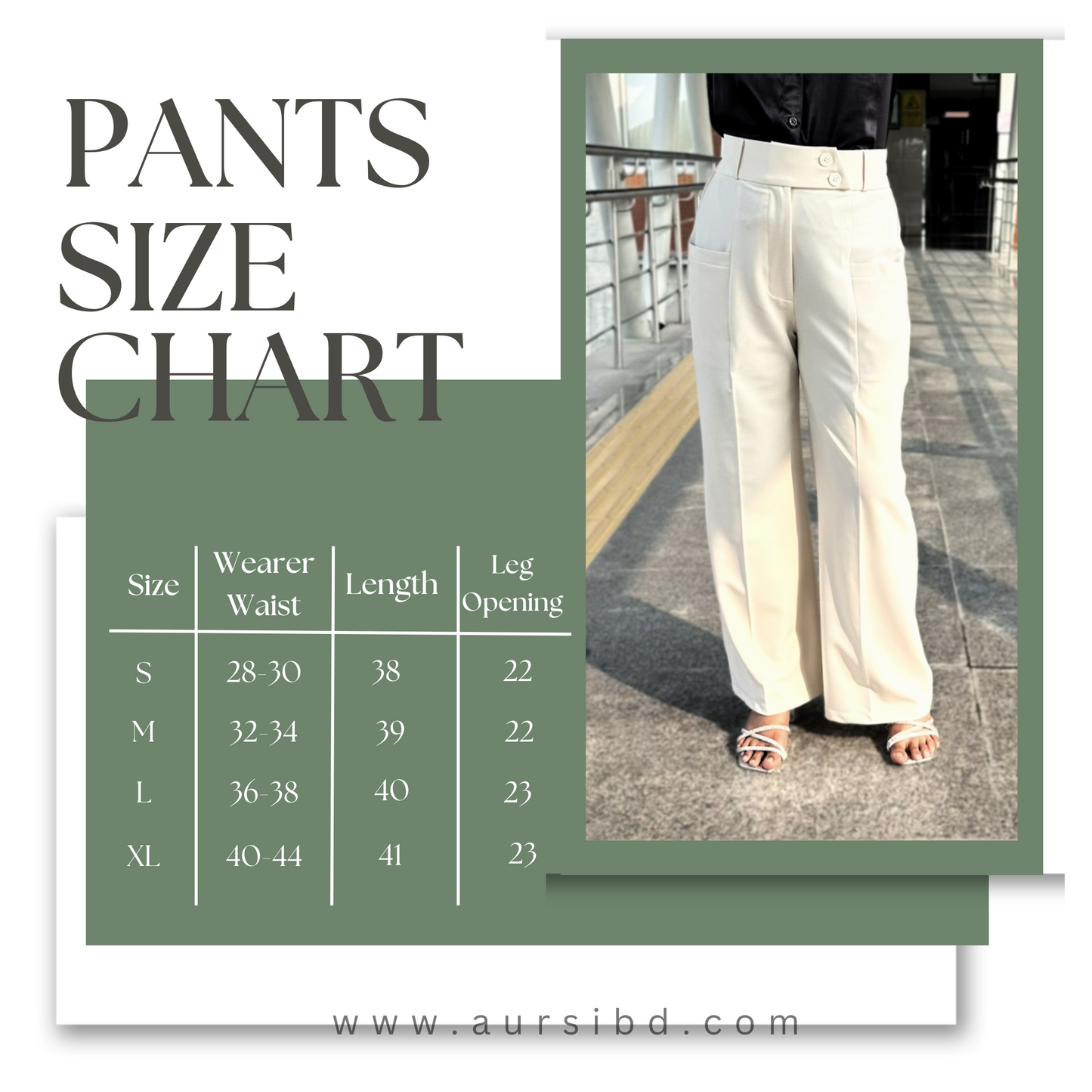 Premium Wide Leg Pants - Off White