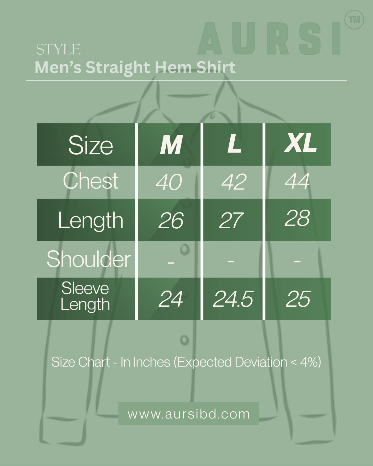 Men's Straight Hem Shirt - 26-67