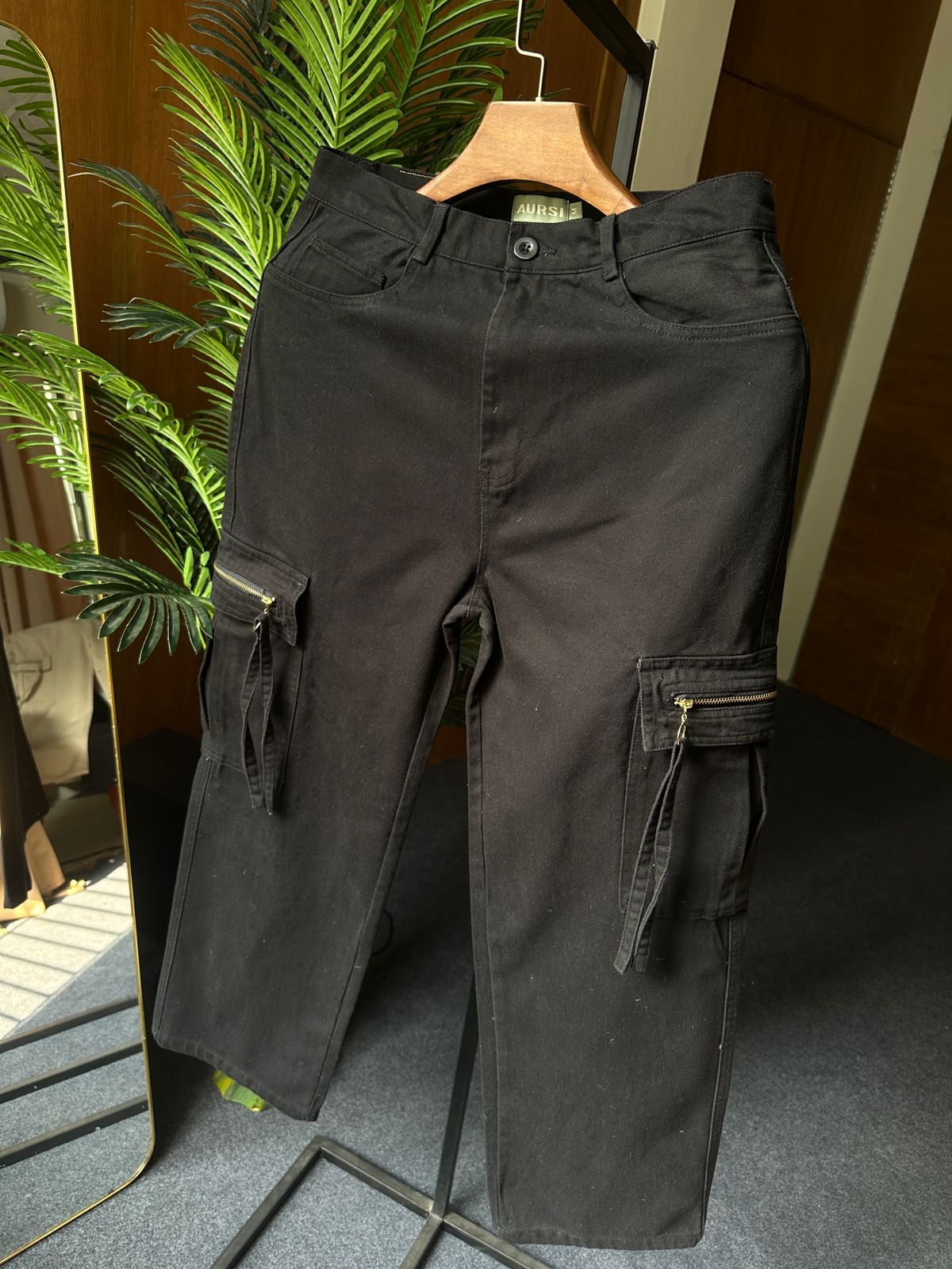 Unisex Cargo Pants 26-005 (Black)
