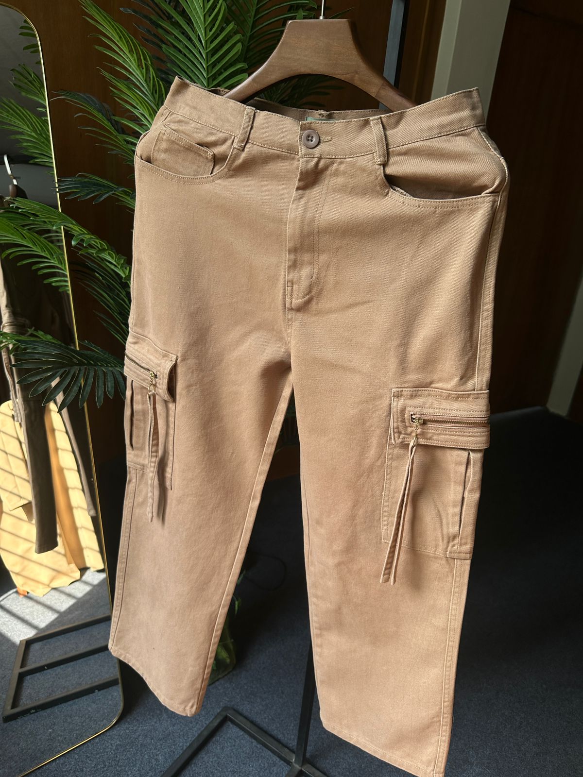Unisex Cargo Pants 26-005 (Beige)