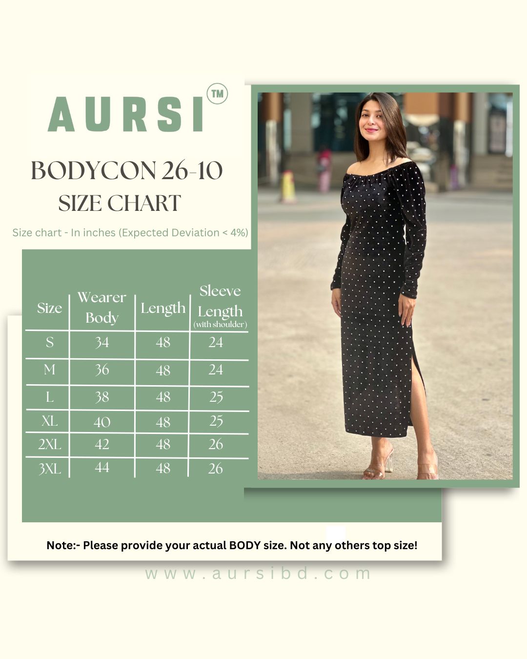 Stone Attached Black Bodycon 26-10