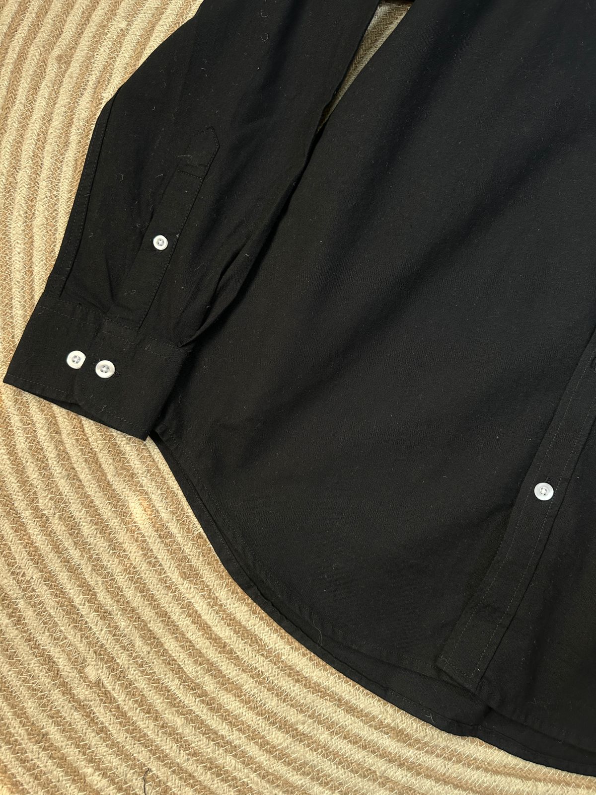 Men's Oxford Long Sleeve Formal Shirt - 26-23 (Black)