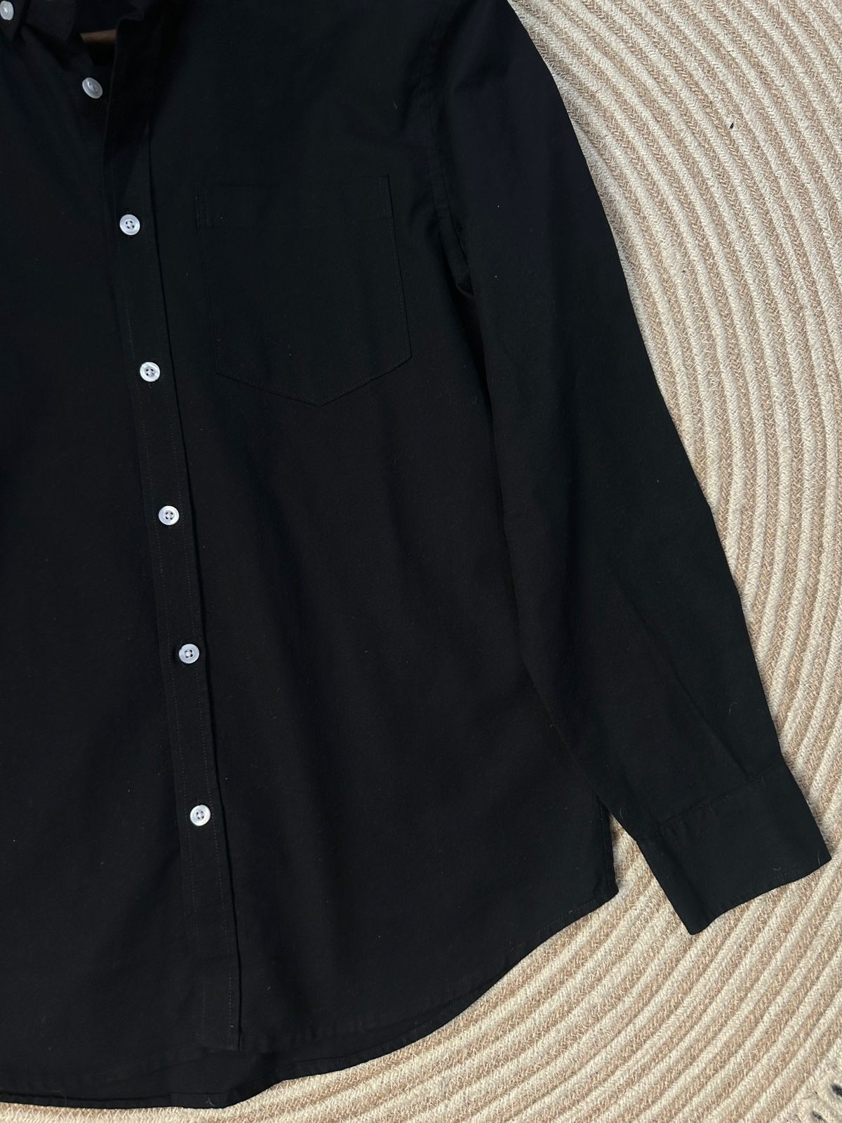 Men's Oxford Long Sleeve Formal Shirt - 26-23 (Black)