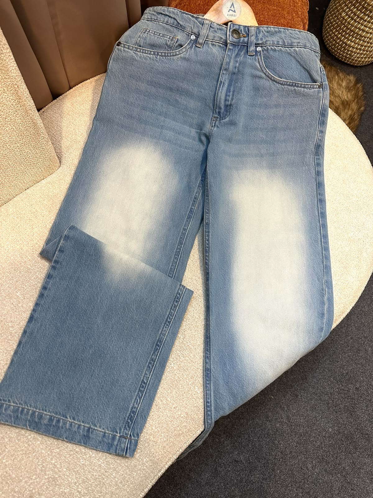 Men's Denim Straight Fit Baggy Pant 26-103-A